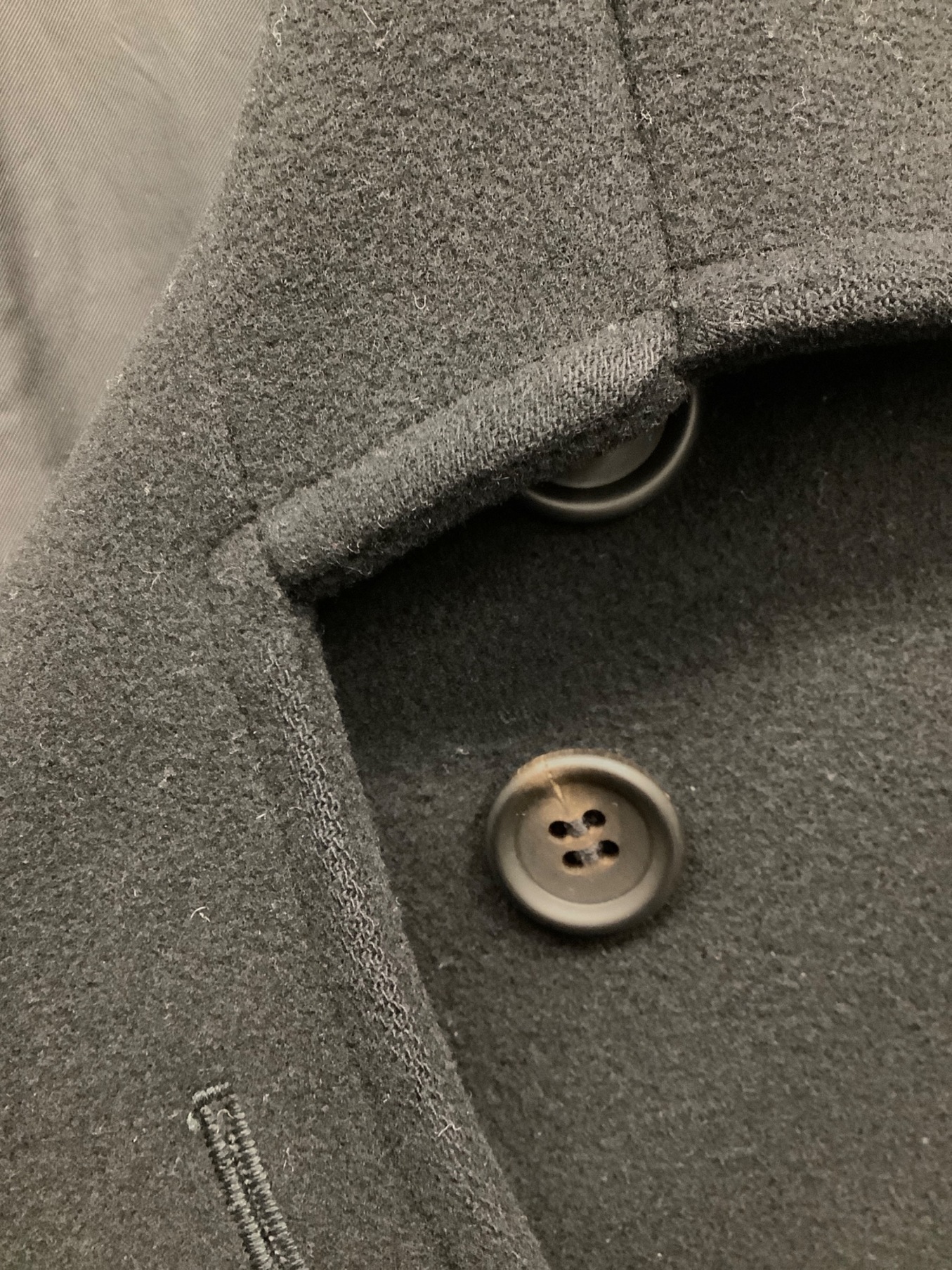 中古・古着通販】YOHJI YAMAMOTO (ヨウジヤマモト) Pコート ブラック