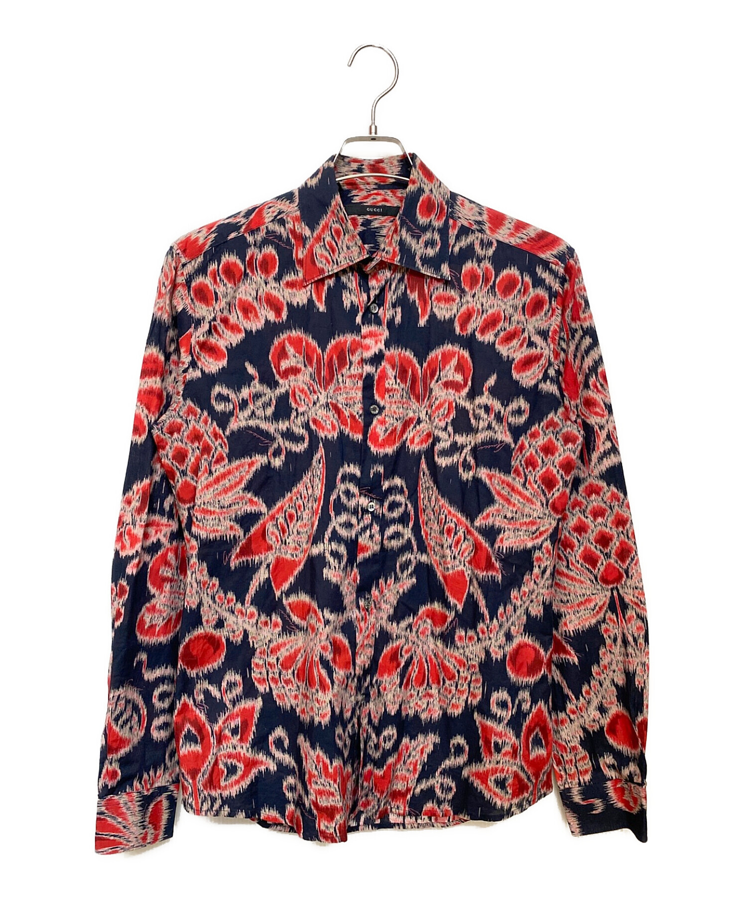 中古・古着通販】GUCCI (グッチ) 花柄シャツ レッド サイズ:38