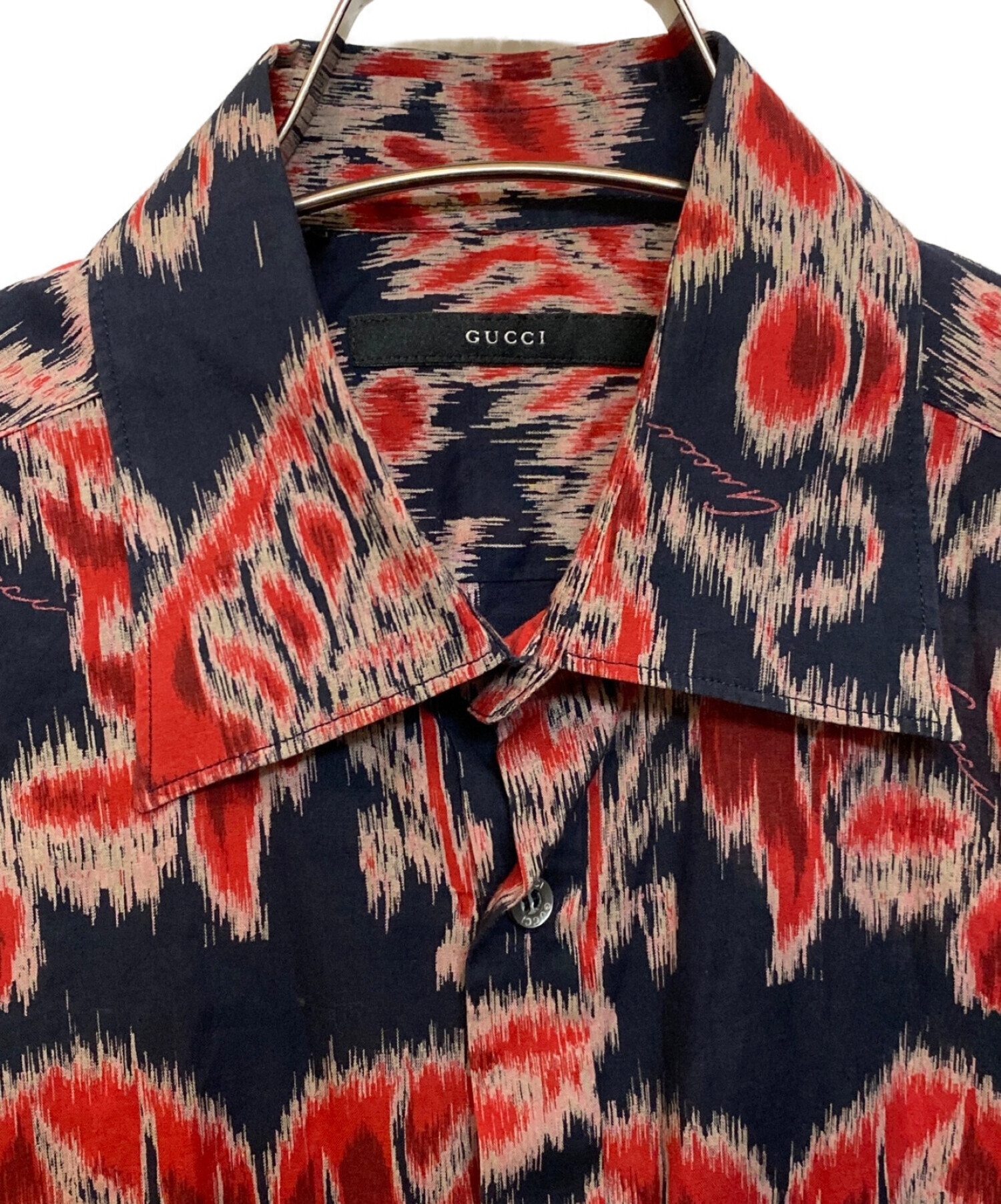 中古・古着通販】GUCCI (グッチ) 花柄シャツ レッド サイズ:38
