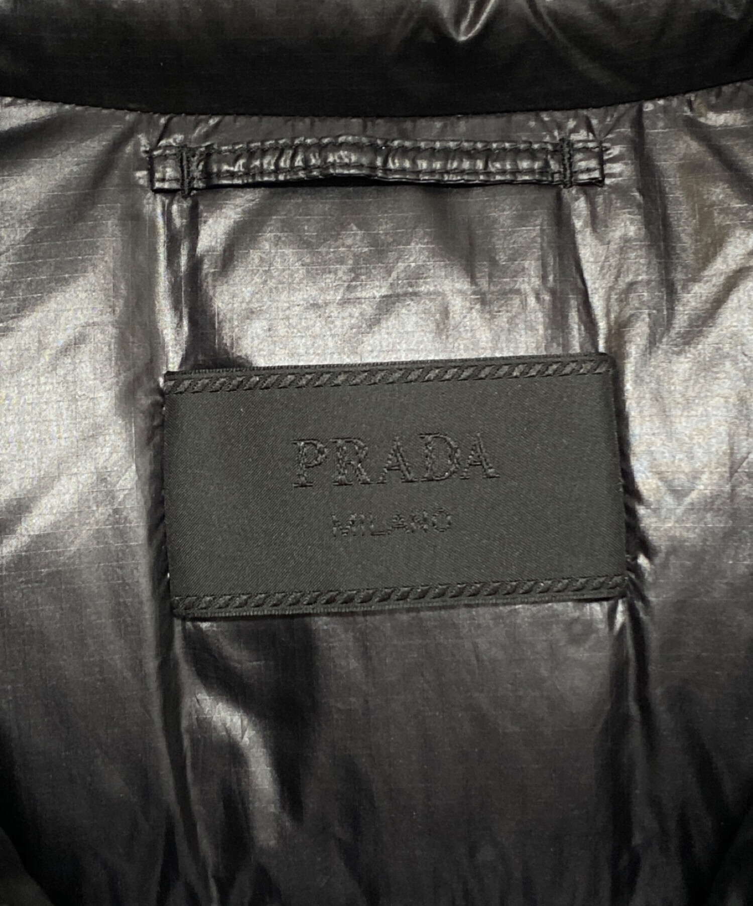 中古・古着通販】PRADA (プラダ) ダウンジャケット ブラック サイズ:48