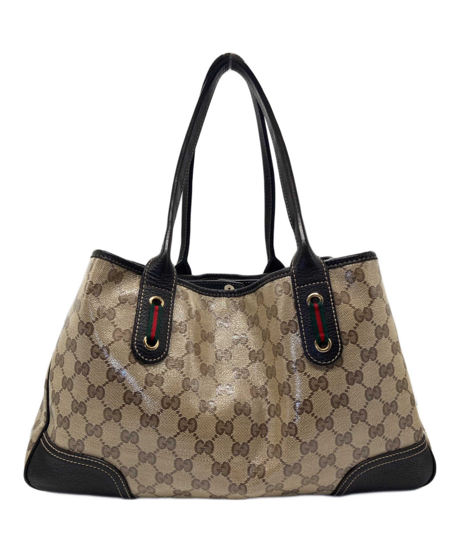 GUCCI グッチ トートバッグ レディース 【古着】【中古】 中古・古着通販】GUCCI (グッチ) GGクリスタルトートバッグ ベージュ