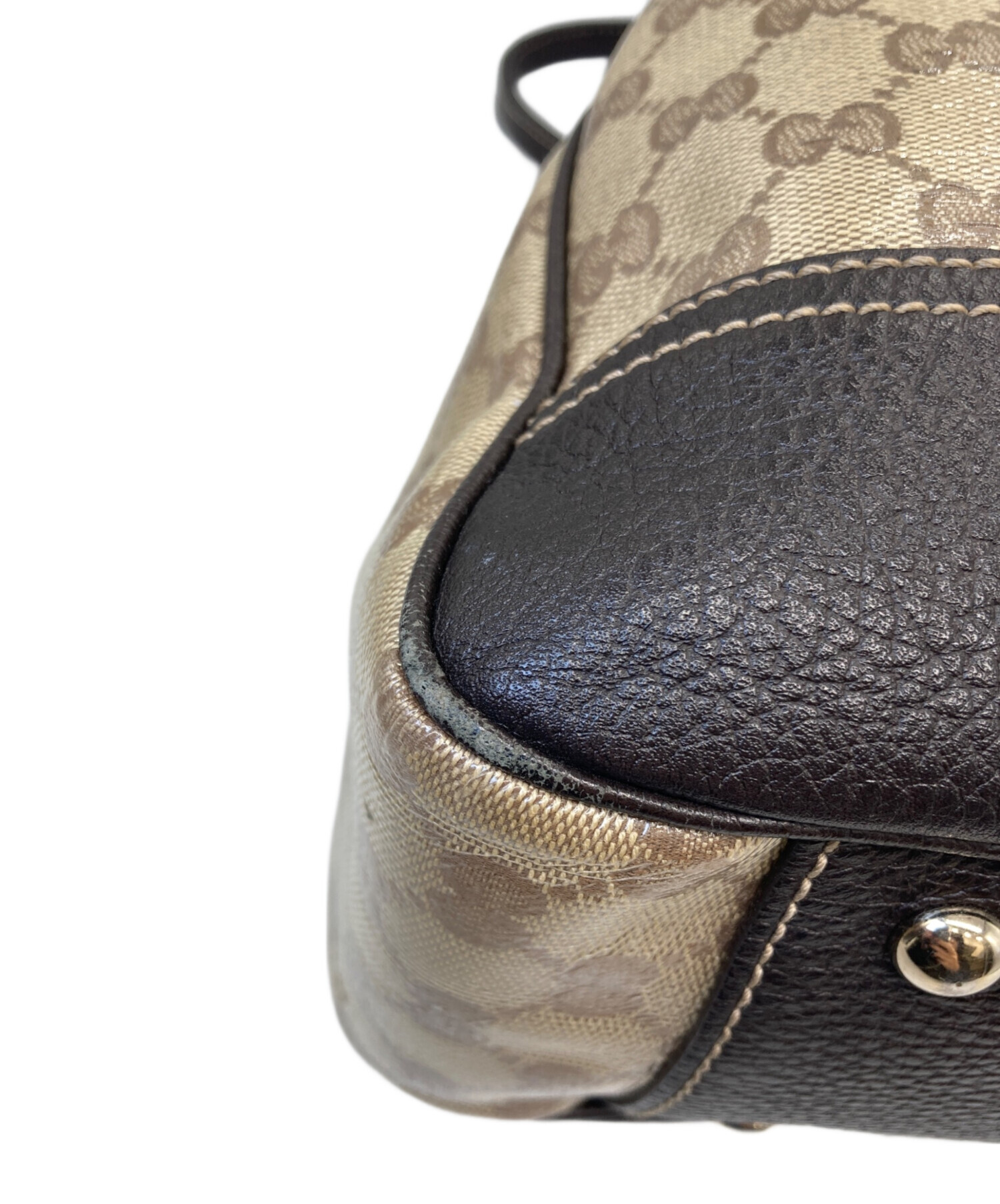 中古・古着通販】GUCCI (グッチ) GGクリスタルトートバッグ ベージュ