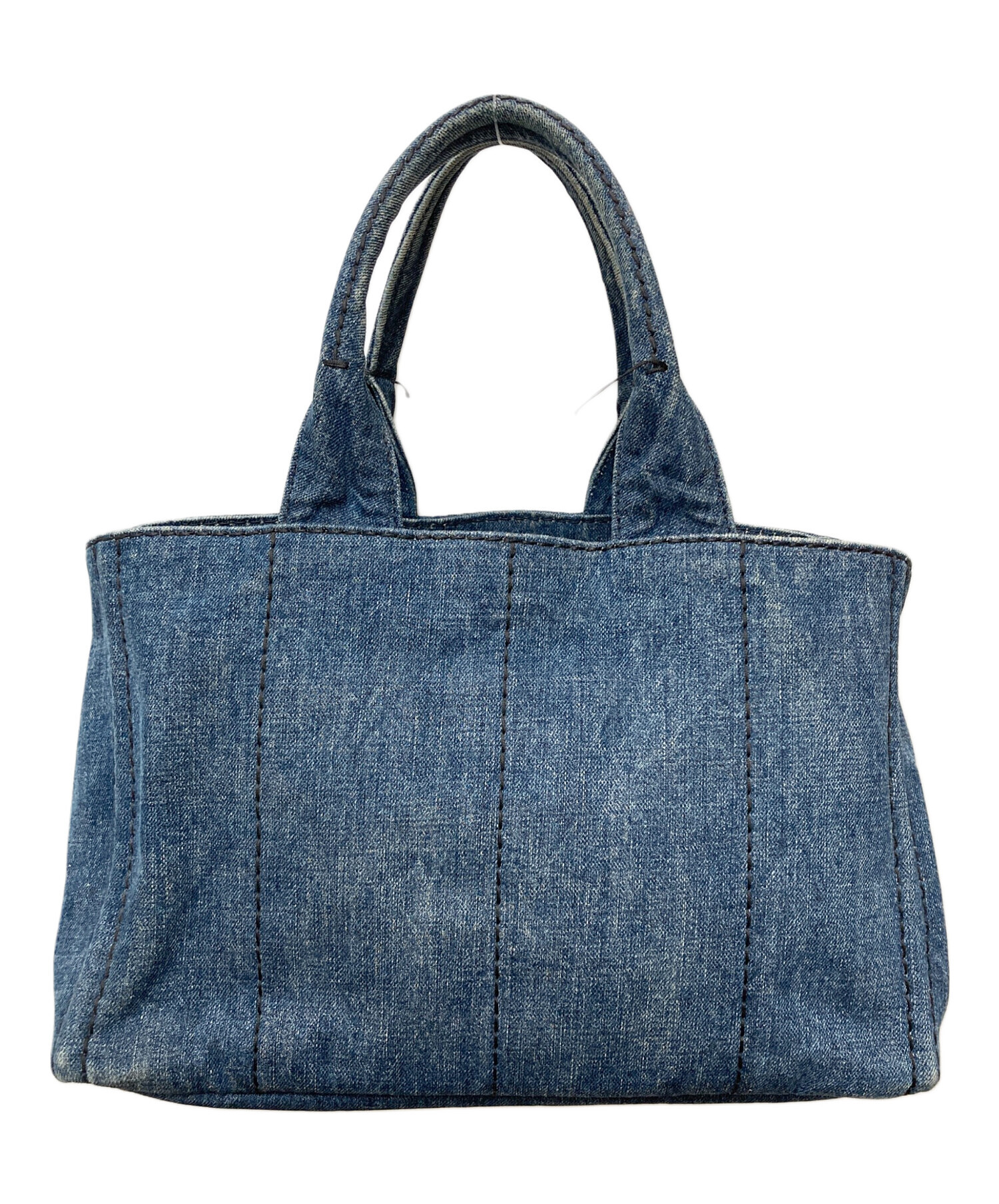 中古・古着通販】PRADA (プラダ) デニムキャンバストートバッグ B1877B 