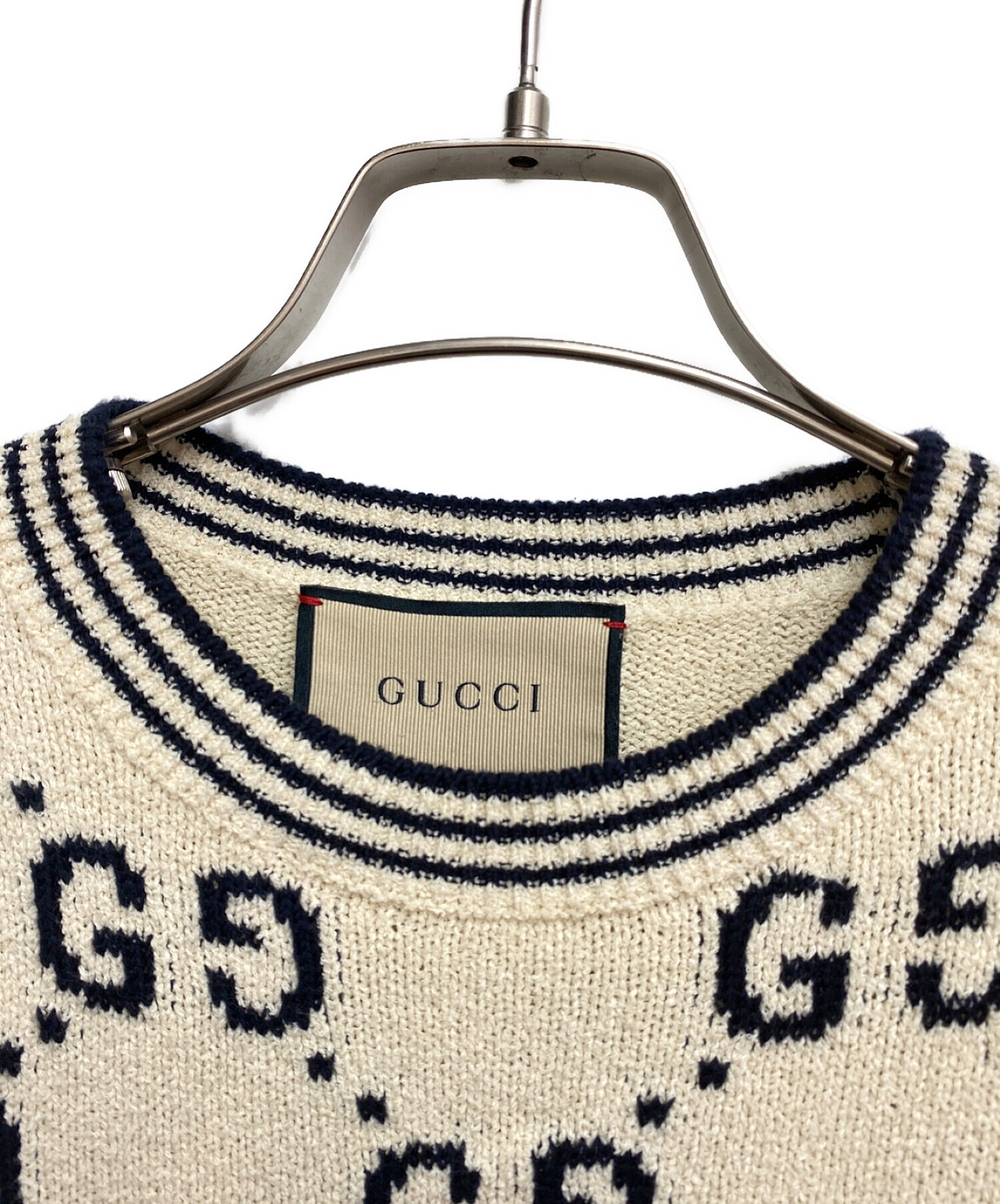 【新品・未使用】GUCCI 100%コットンニット 中古・古着通販】GUCCI (グッチ) 22SS コットンニットワンピース
