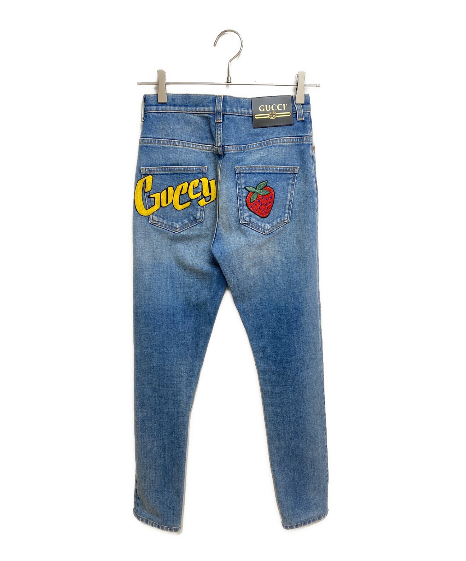 中古・古着通販】GUCCI (グッチ) スキニーデニムパンツ ブルー サイズ