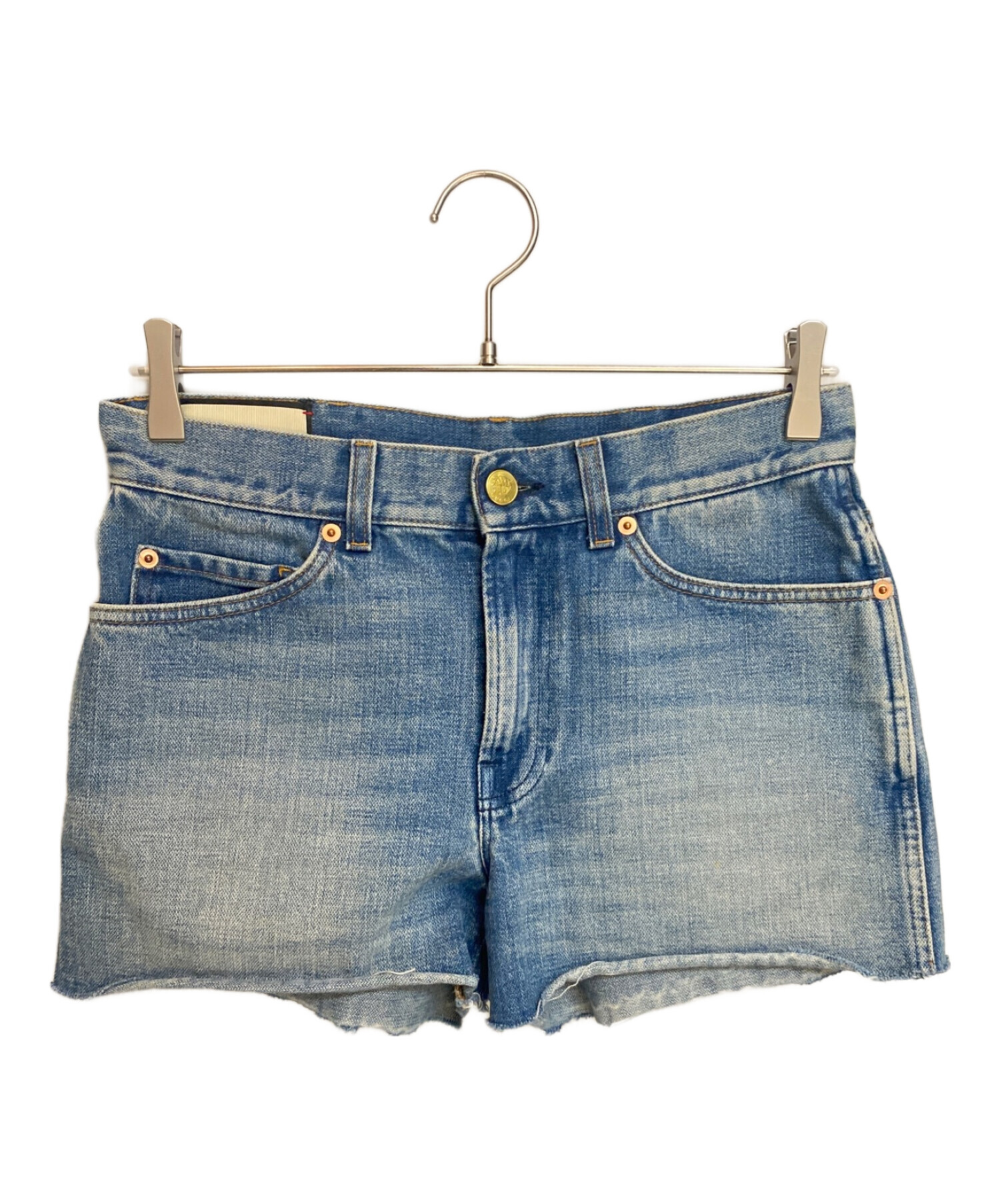 【gucci】デニムショートパンツ 中古・古着通販】GUCCI (グッチ) デニムショートパンツ ブルー サイズ
