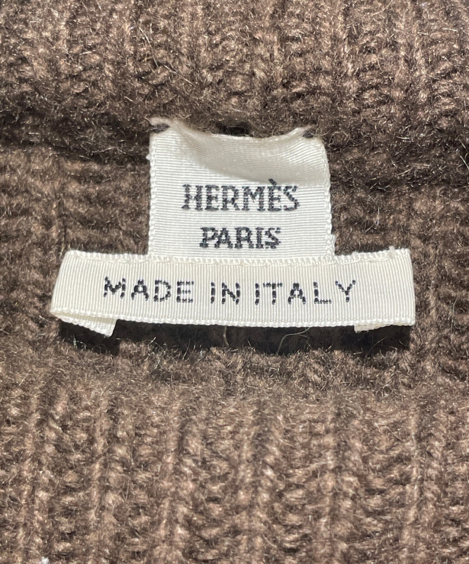 中古・古着通販】HERMES (エルメス) カシミヤモヘアケーブル編ニット