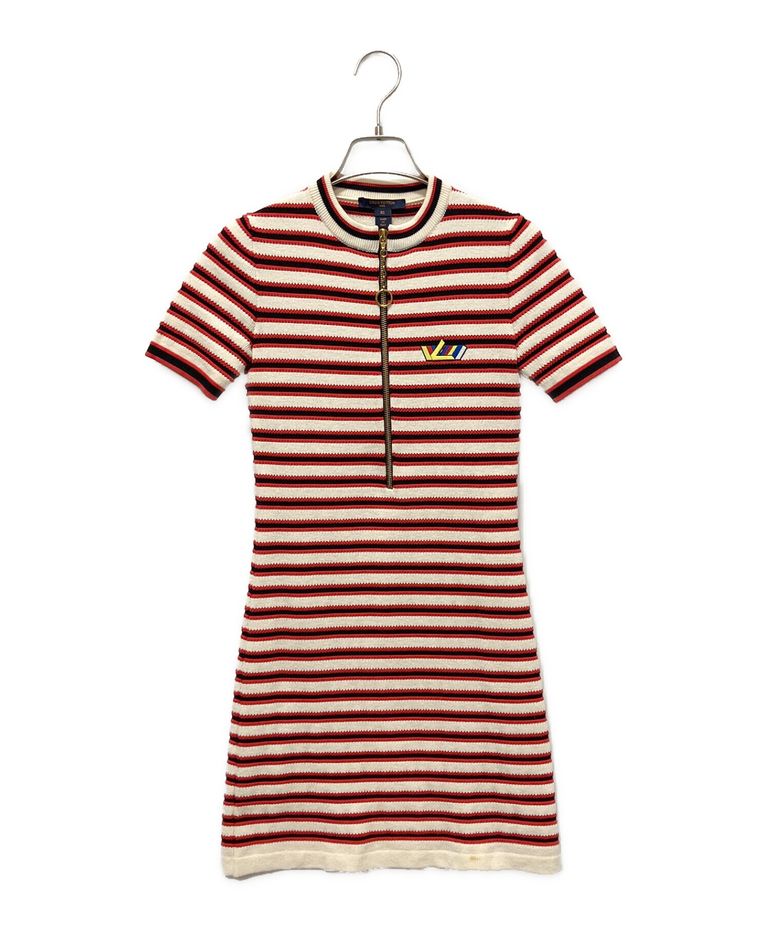 ルイヴィトン ボーダーワンピース LOUIS VUITTON ボーダー コットン  