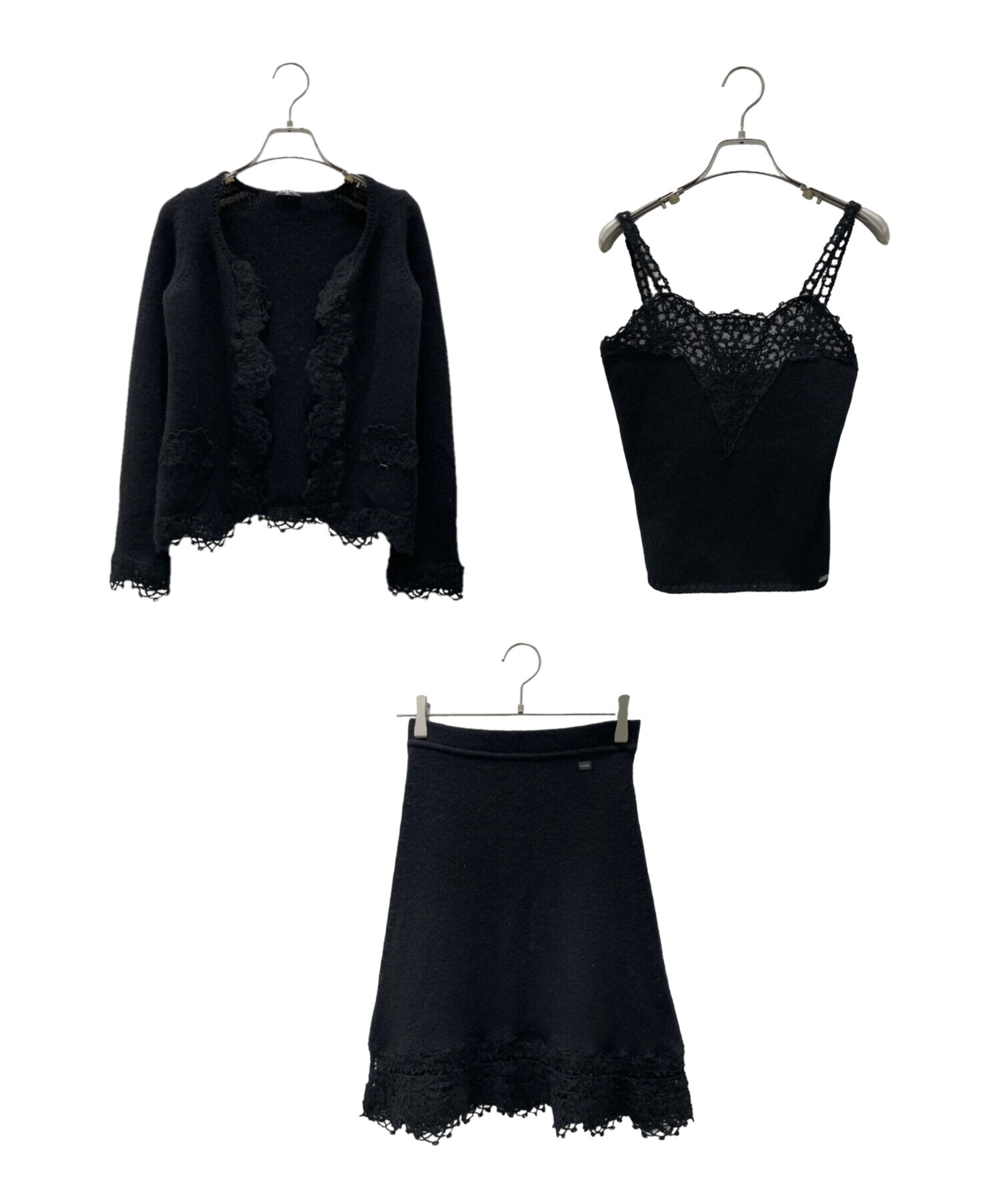 中古・古着通販】CHANEL (シャネル) ニットスカートアンサンブル 