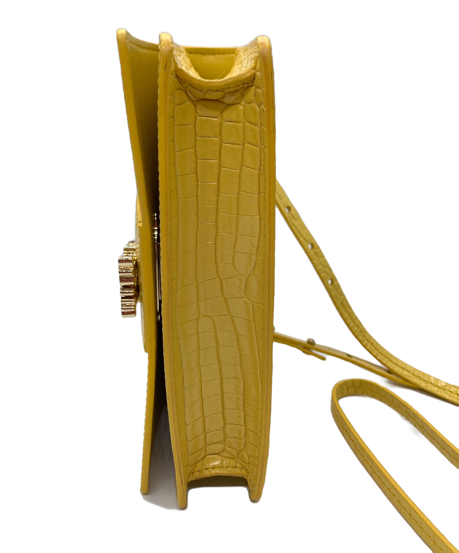 MaxMara イエロー ショルダーバッグ 保存袋付き MaxMara イエロー ショルダーバッグ 保存袋付き