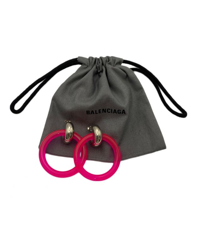 n*a様 BALENCIAGA バレンシアガ　 フープ　 ネオン　ピアス 中古・古着通販】BALENCIAGA (バレンシアガ) ネオンフープピアス