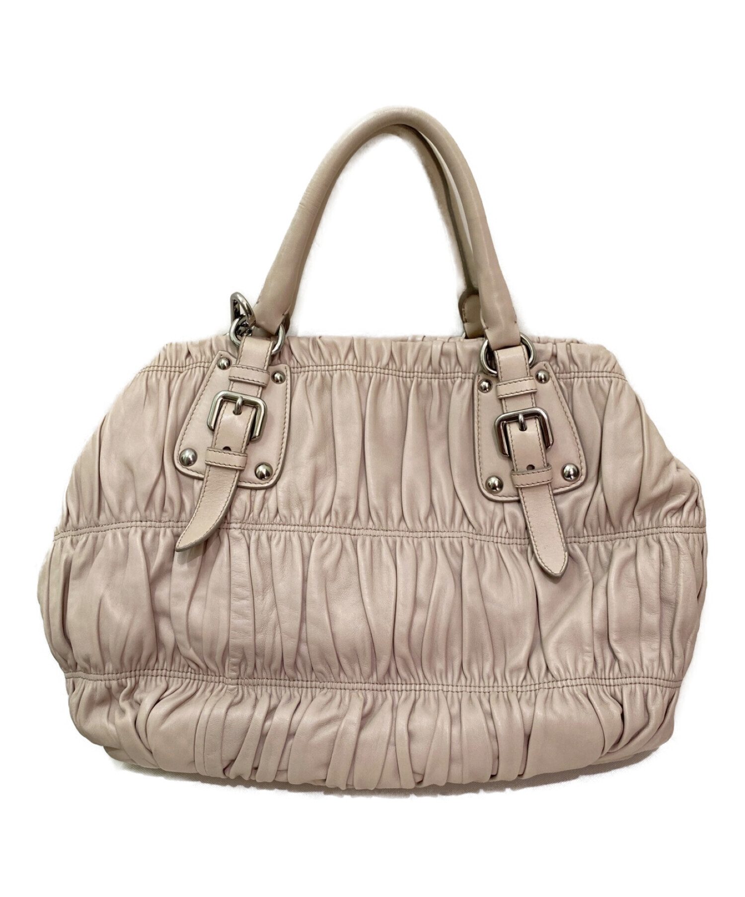 中古・古着通販】PRADA (プラダ) ナッパゴーフル2wayバッグ ピンク 