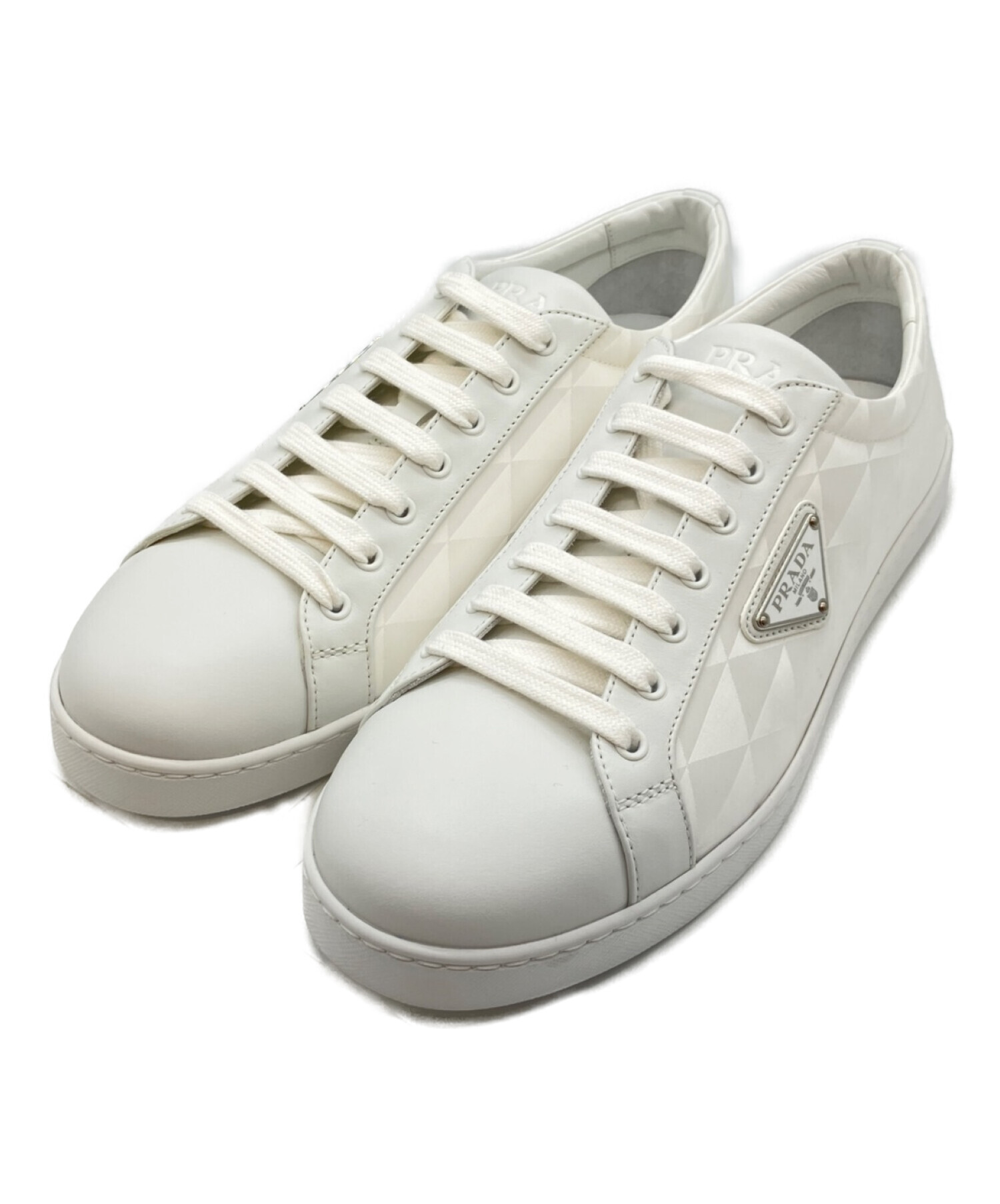 中古・古着通販】PRADA (プラダ) ブラッシュドレザー スニーカー 