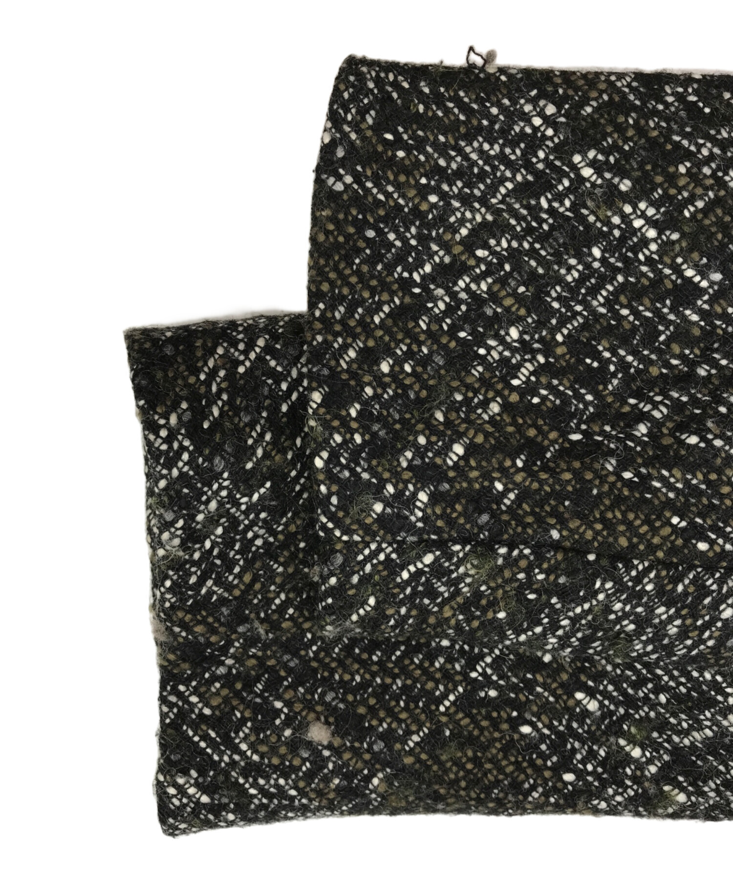 中古・古着通販】HEVO (イーヴォ) ツイードチェスターコート オリーブ