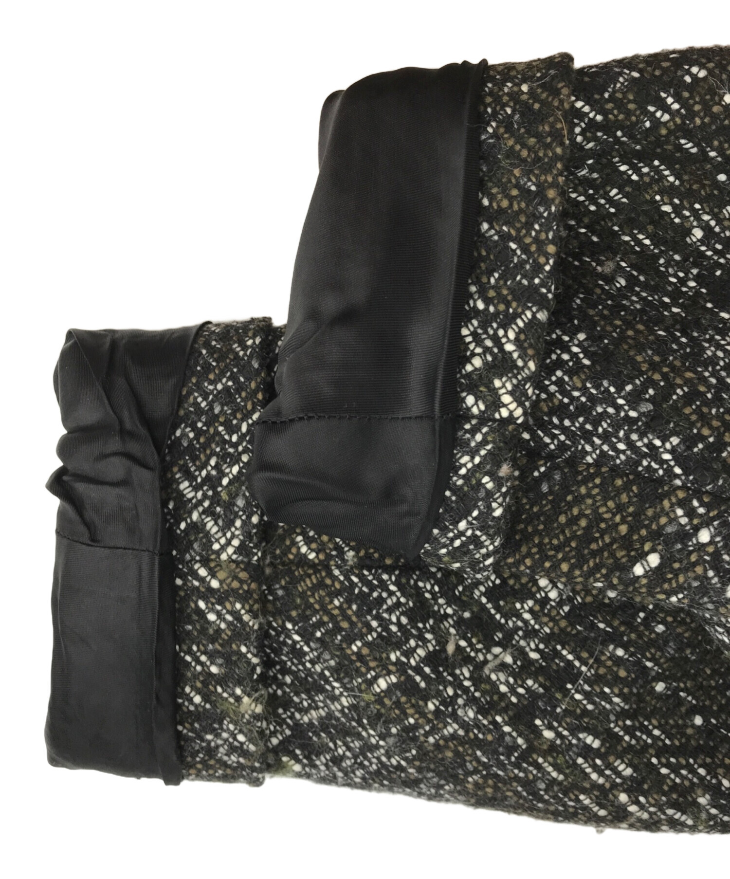 中古・古着通販】HEVO (イーヴォ) ツイードチェスターコート オリーブ