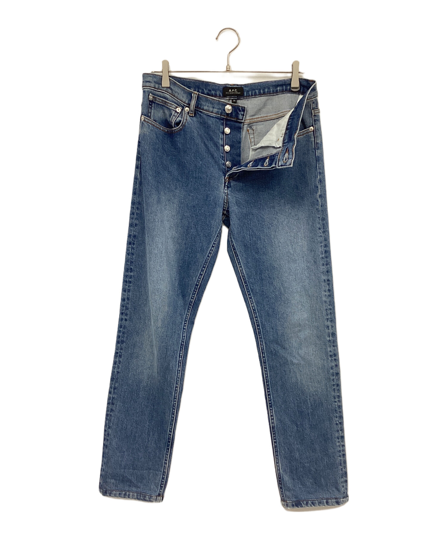 アーペーセーAPC古着デニムパンツW31赤耳インディゴセルビッチジーンズ