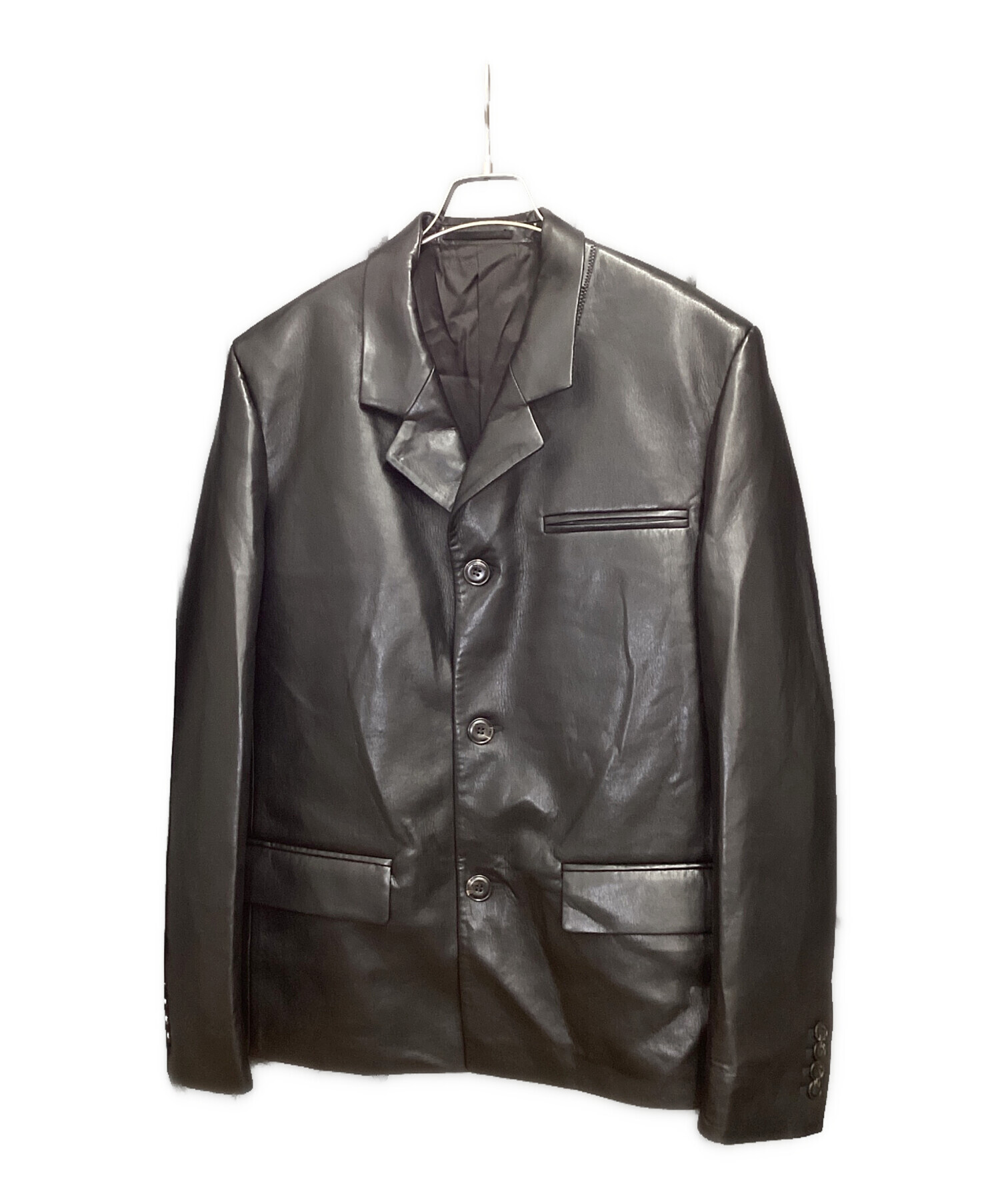 中古・古着通販】nanushka (ナヌーシュカ) レザージャケット ブラック