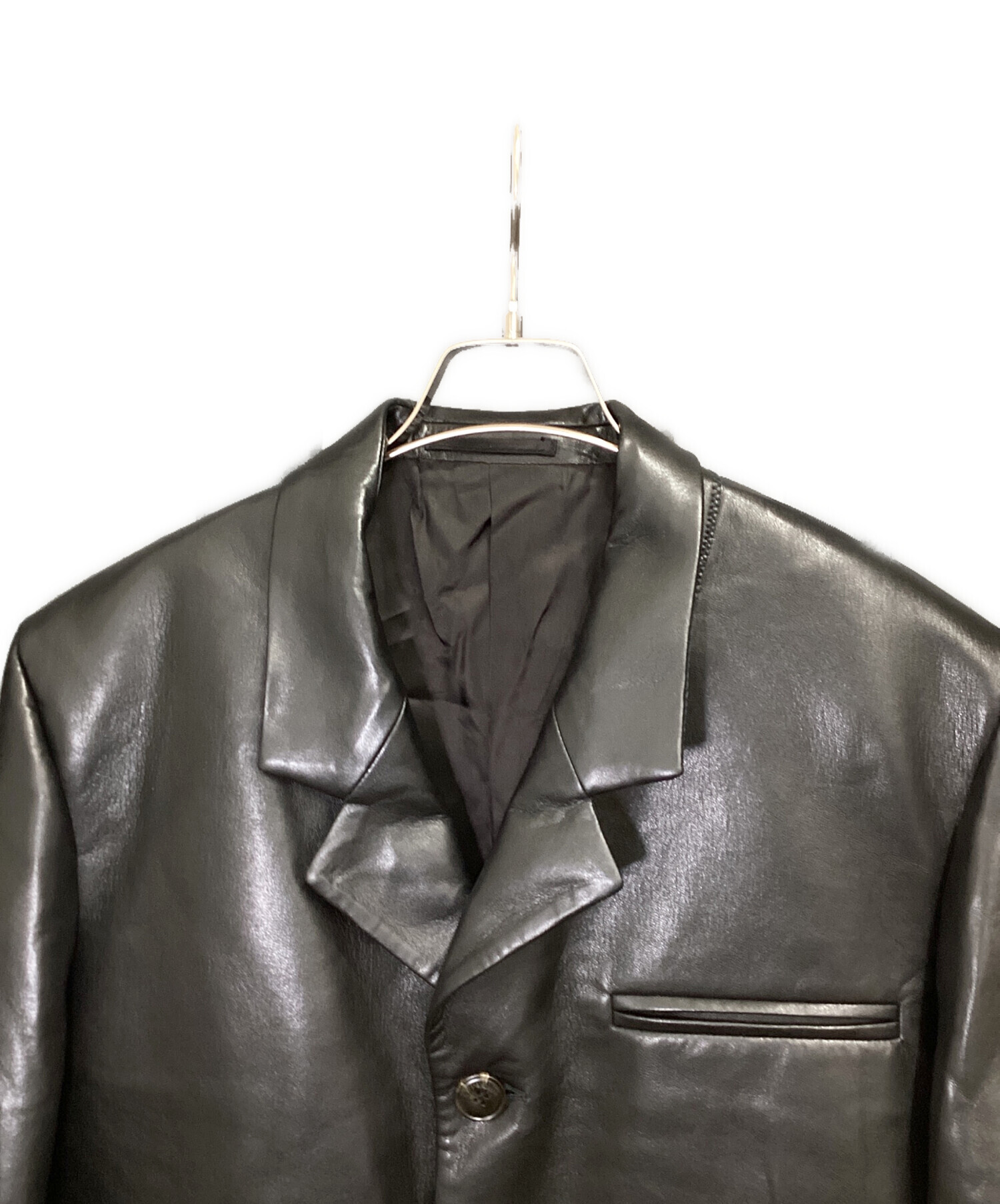 中古・古着通販】nanushka (ナヌーシュカ) レザージャケット ブラック