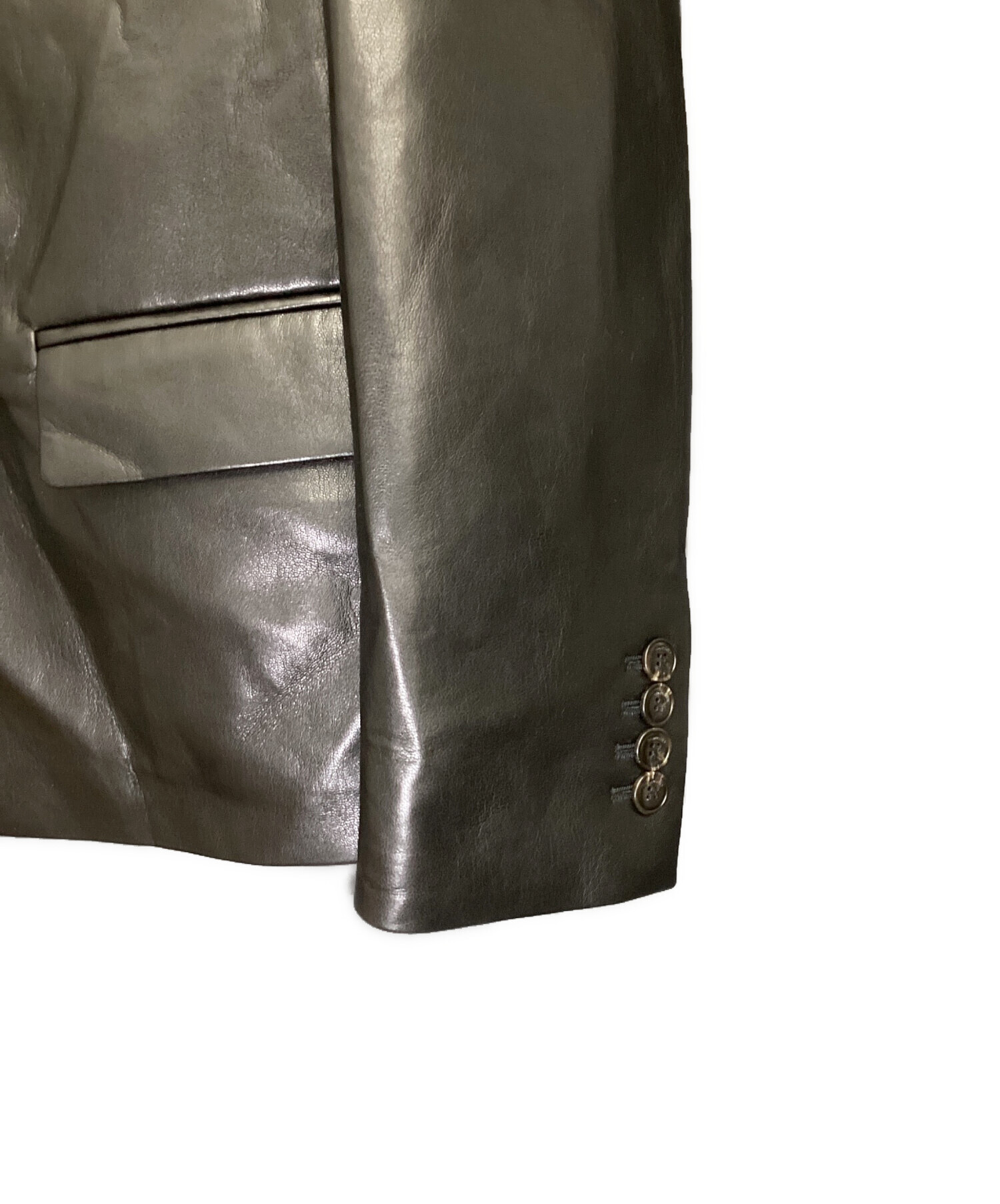 中古・古着通販】nanushka (ナヌーシュカ) レザージャケット ブラック