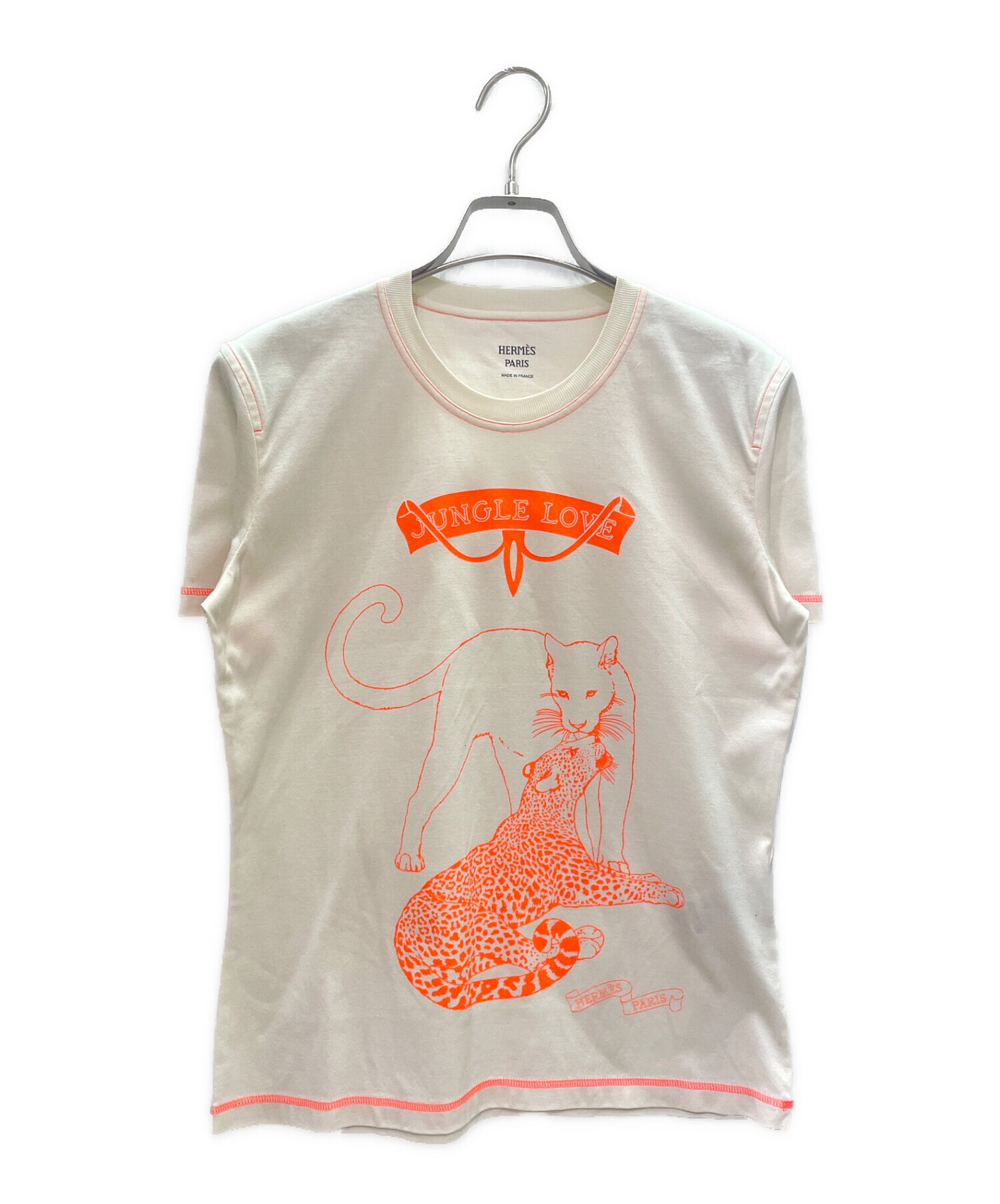 中古・古着通販】HERMES (エルメス) JUNGLE LOVE Tシャツ ホワイト 