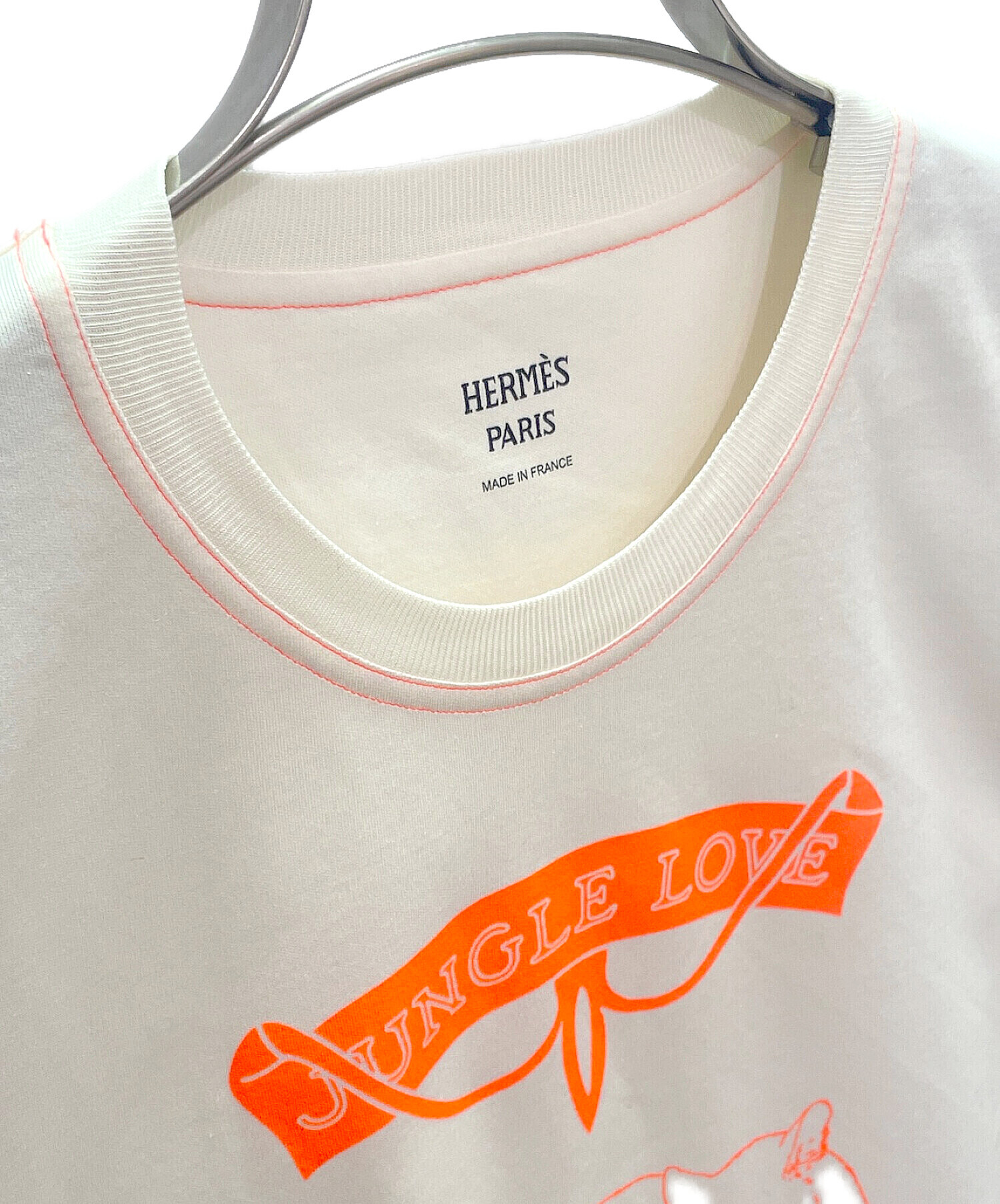 中古・古着通販】HERMES (エルメス) JUNGLE LOVE Tシャツ ホワイト 