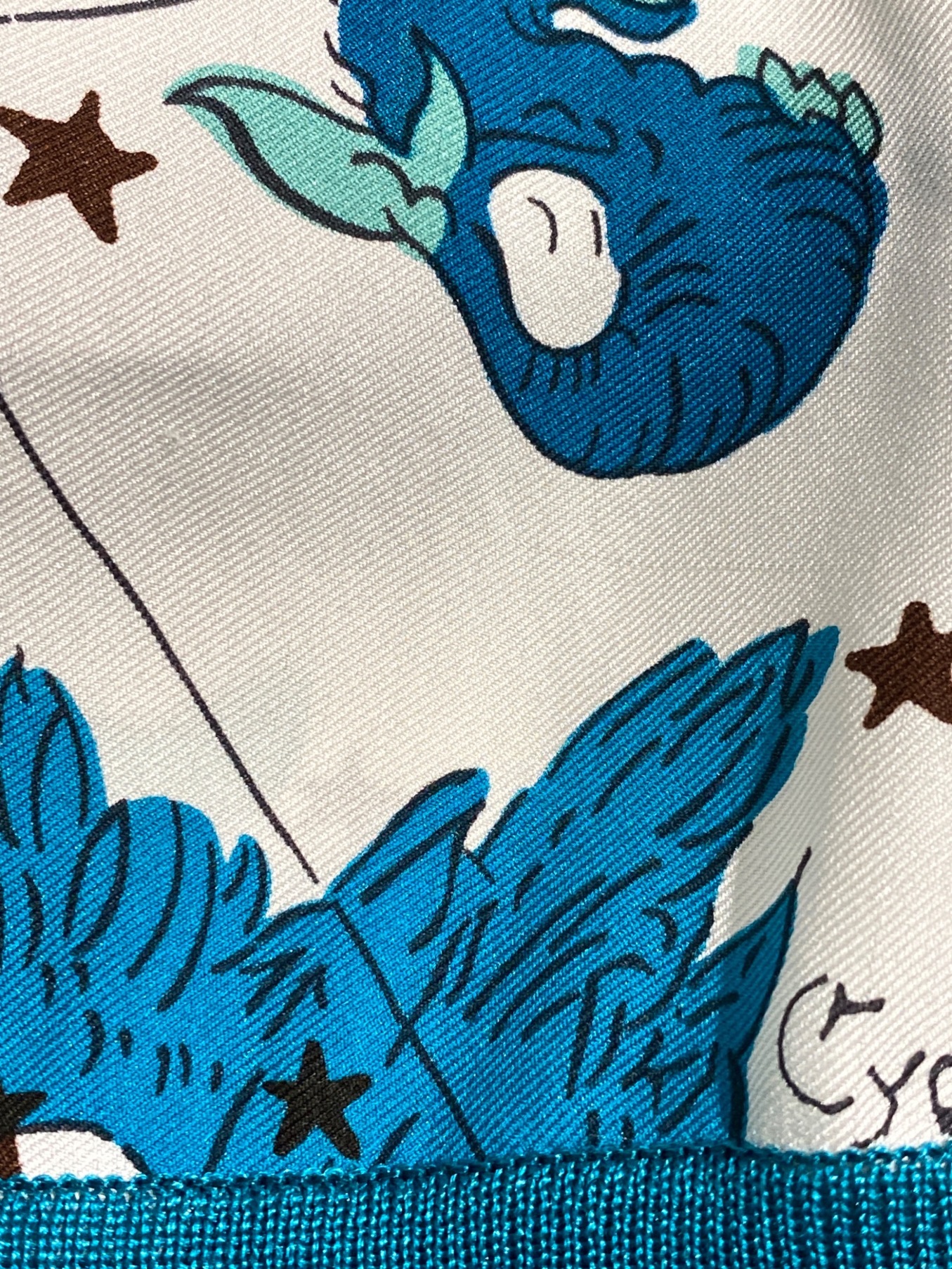 中古・古着通販】HERMES (エルメス) 星座柄ノースリーブ切替ニット