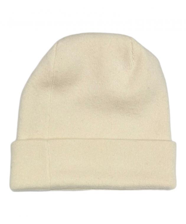 シャネル ココマーク カシミヤ ニット帽 帽子 ニットキャップ ホワイト 中古・古着通販】CHANEL (シャネル) ココマークカシミヤニット帽