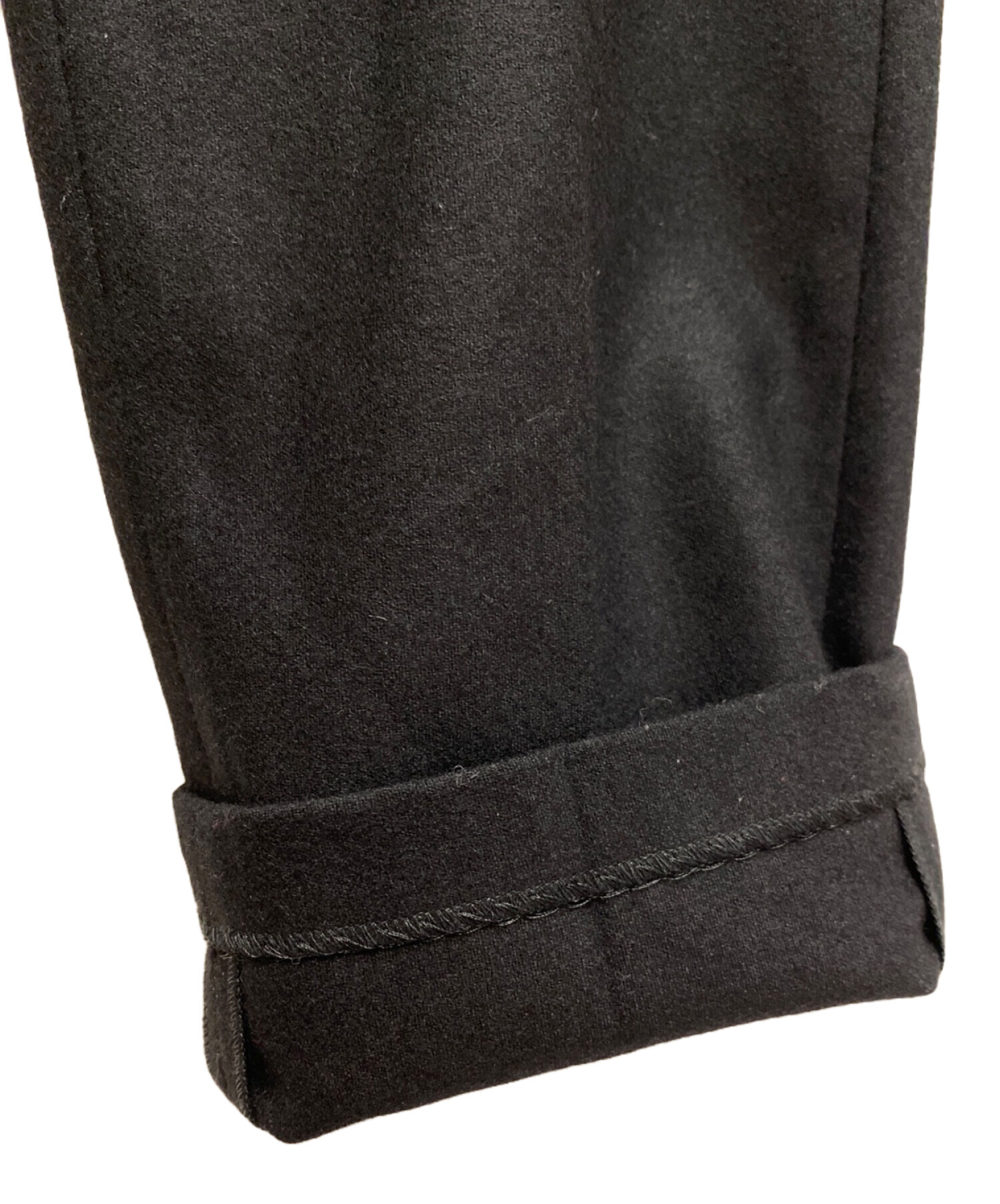 中古・古着通販】HERMES (エルメス) センタープレスパンツ ブラック