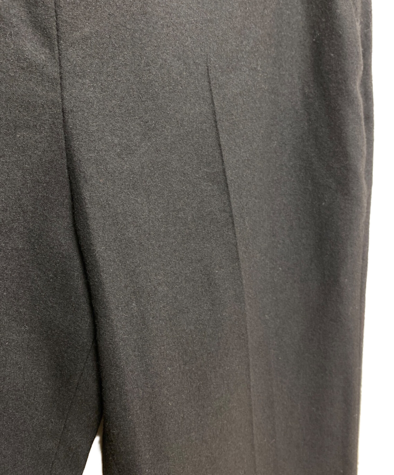 中古・古着通販】HERMES (エルメス) センタープレスパンツ ブラック