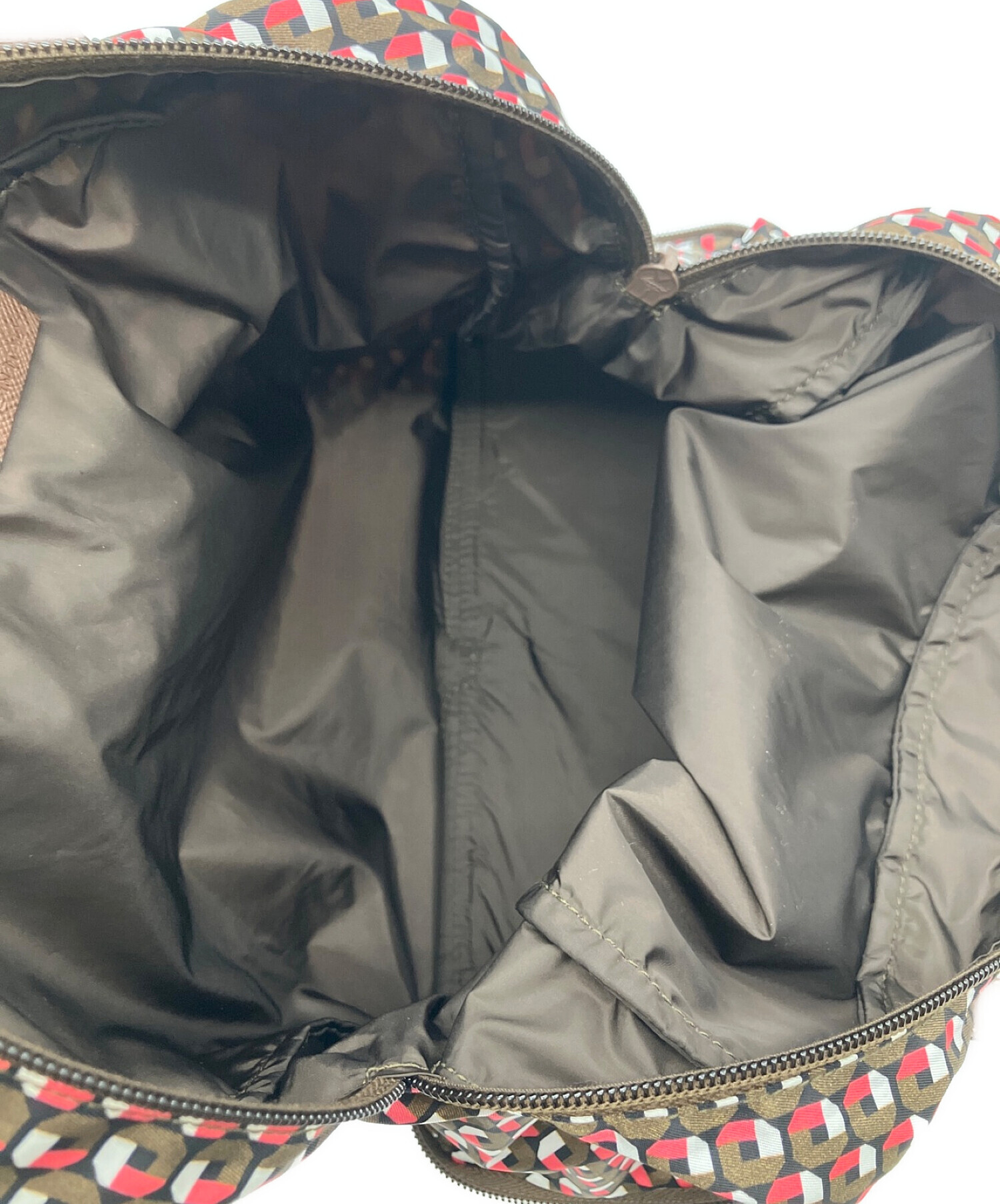 中古・古着通販】PRADA (プラダ) 折りたたみバッグ ブラウン×レッド