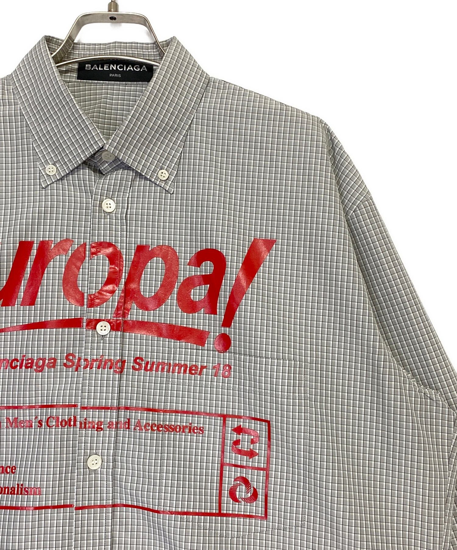 中古・古着通販】BALENCIAGA (バレンシアガ) シャツ グレー サイズ:38