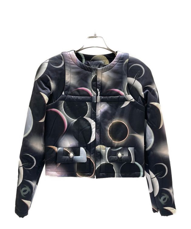 シャネルジャケット34 美品 中古・古着通販】CHANEL (シャネル) ノーカラージャケット ブラック