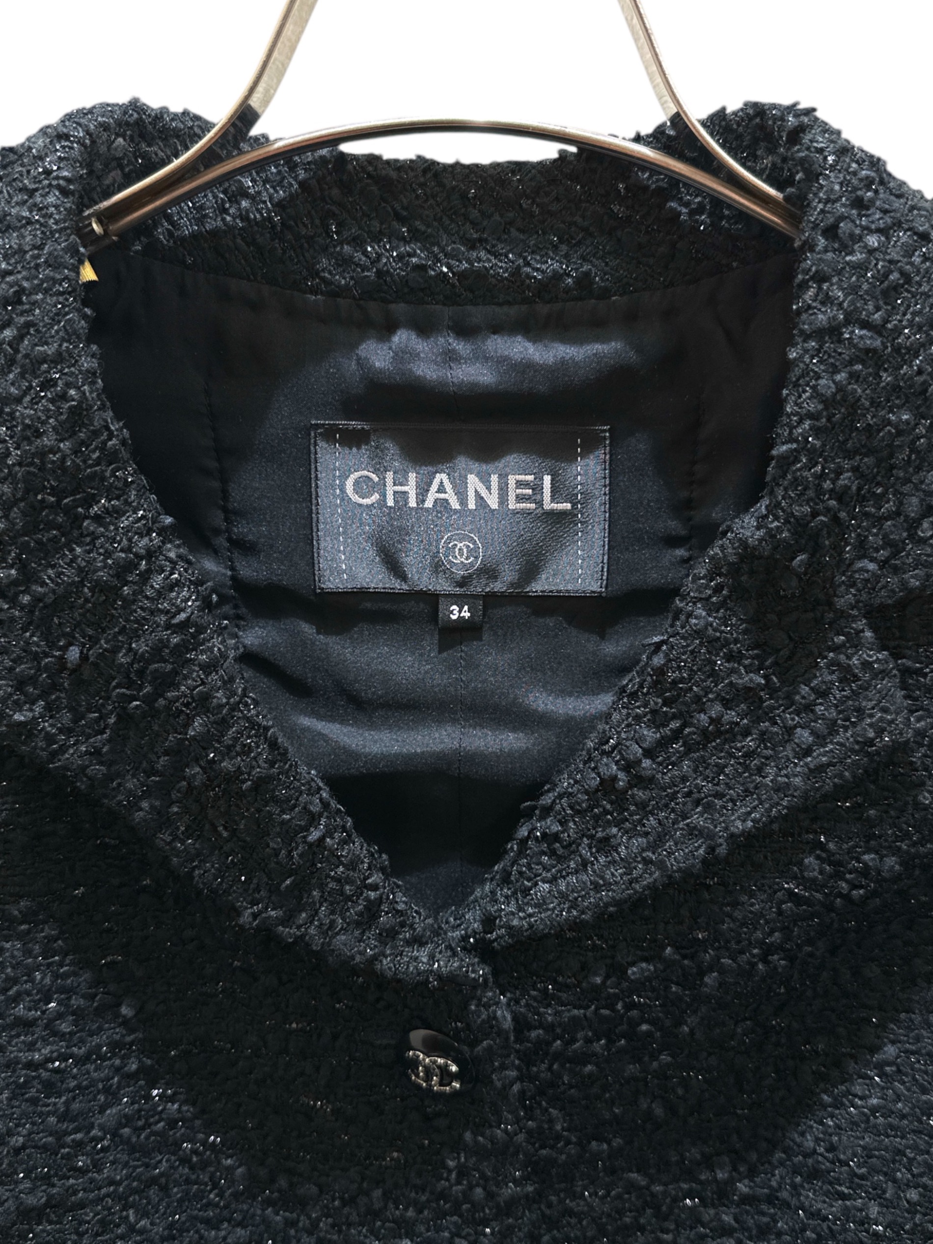 中古・古着通販】CHANEL (シャネル) ツイードジャケット ブラック