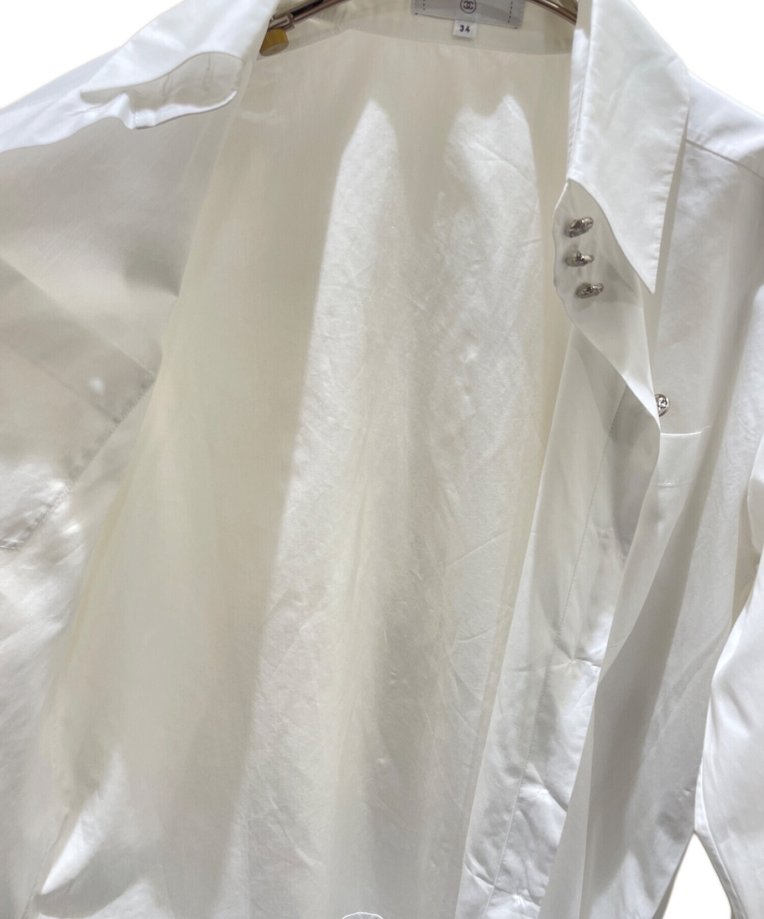 中古・古着通販】CHANEL (シャネル) ロングスリーブシャツ ホワイト 