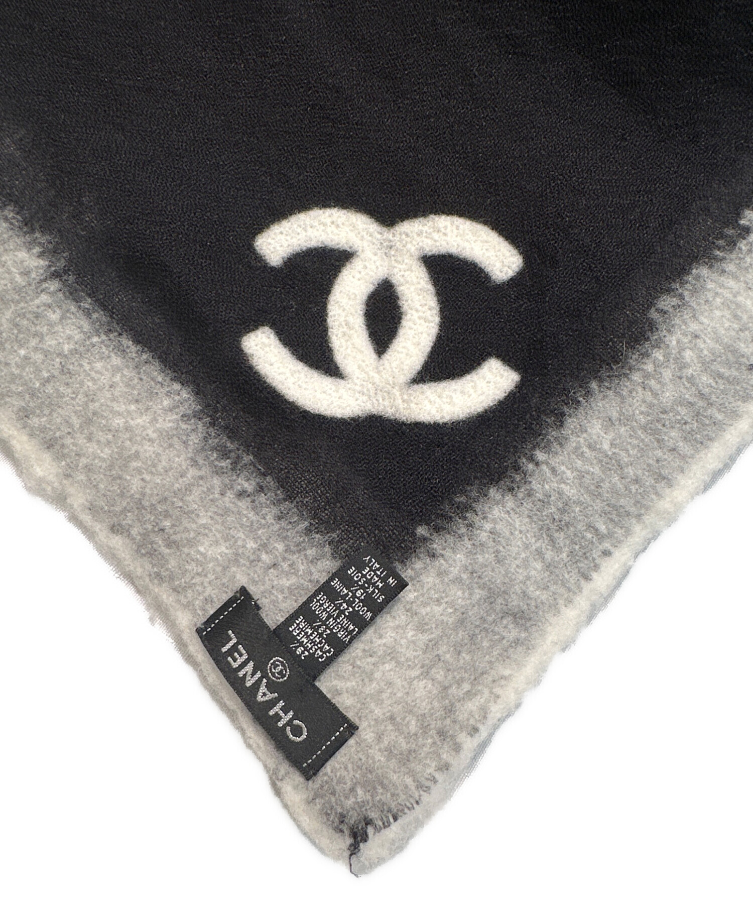 中古・古着通販】CHANEL (シャネル) カシミヤ混ココマーク大判ストール