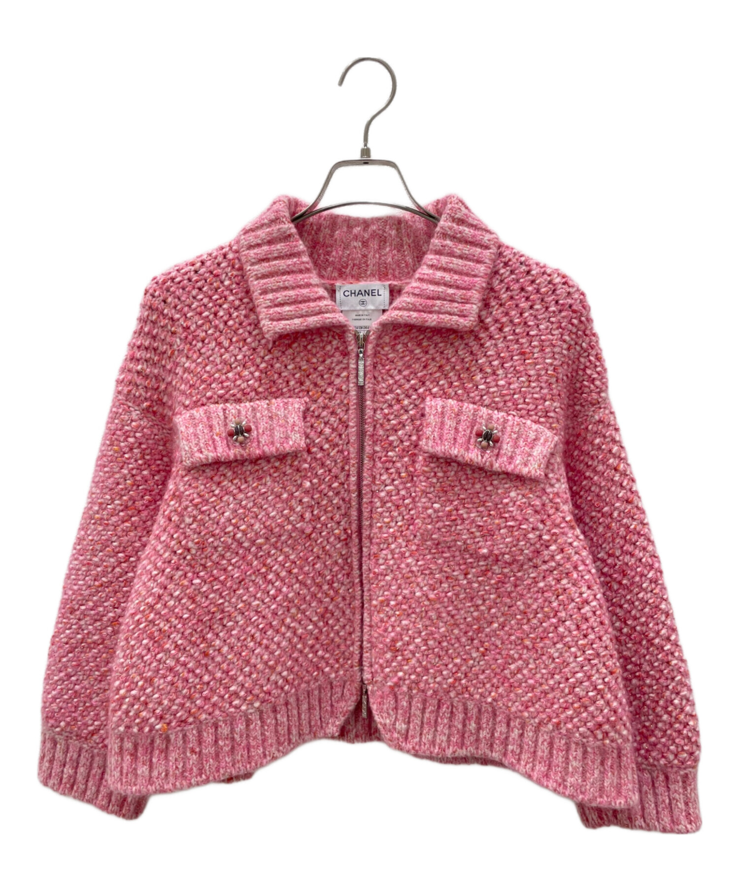 中古・古着通販】CHANEL (シャネル) ツイードジャケット ピンク サイズ 