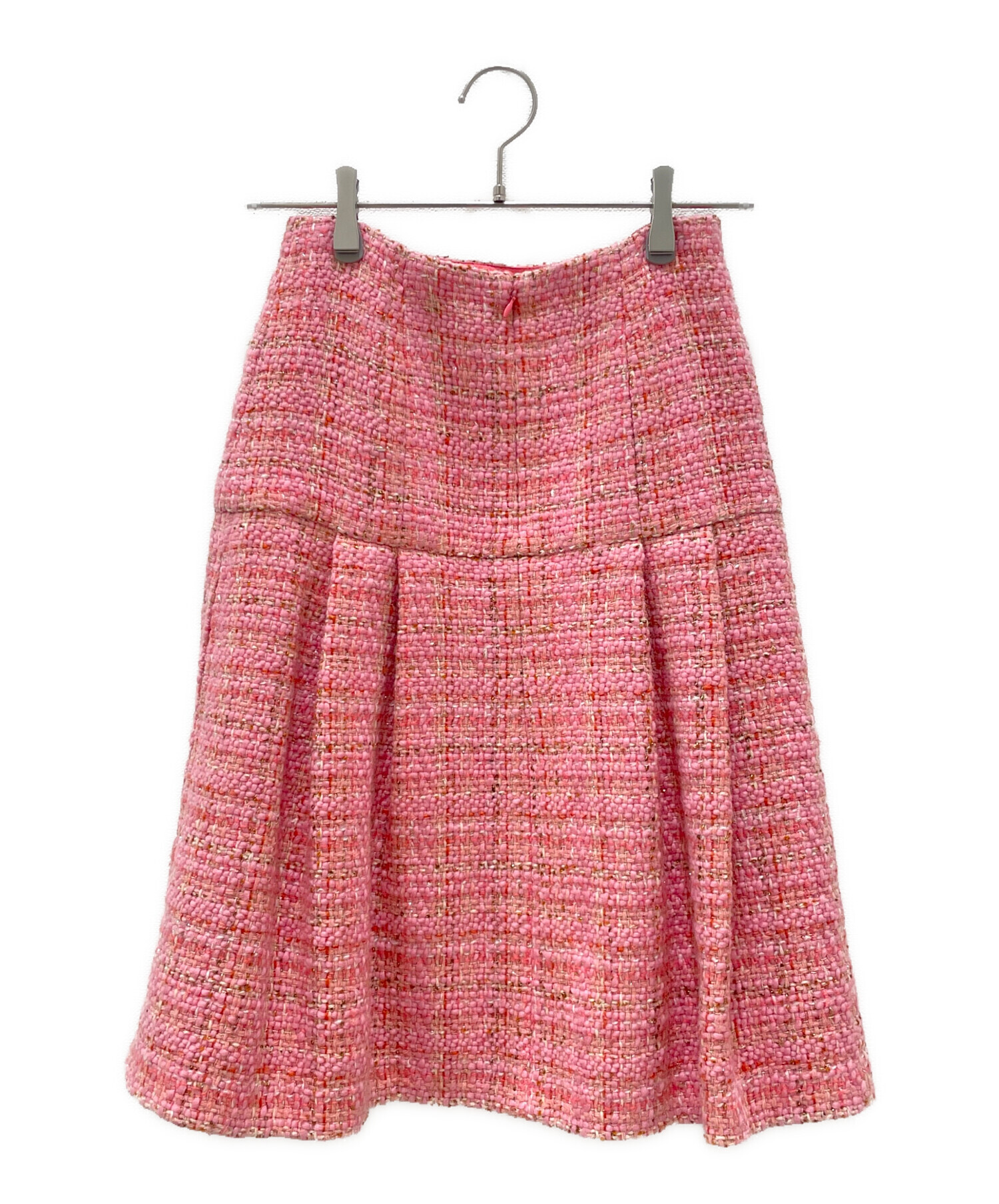 GWセール!!【CHANEL】ツイードスカート　ヴィンテージ 中古・古着通販】CHANEL (シャネル) ツイードスカート ブラック×ピンク