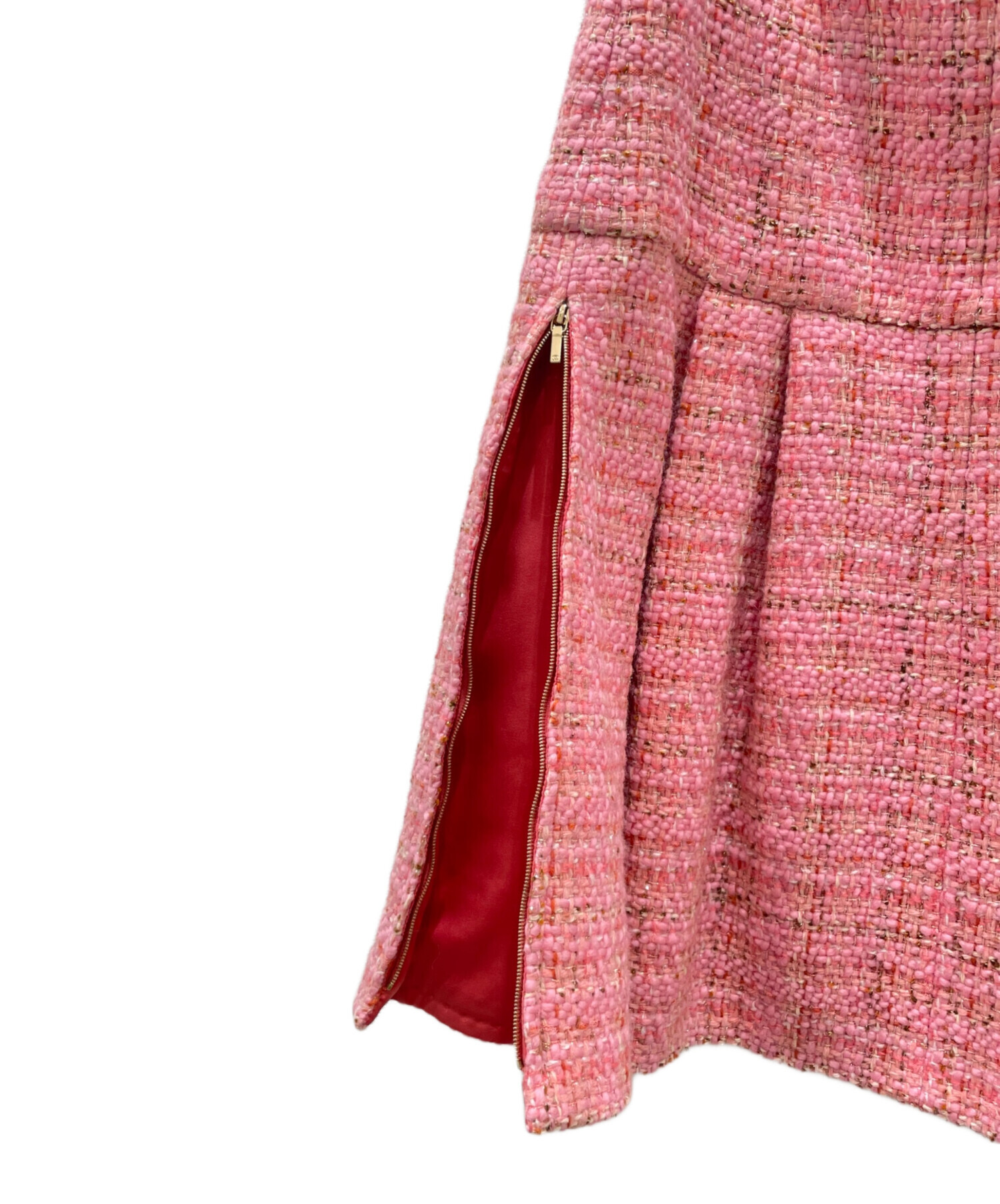 中古・古着通販】CHANEL (シャネル) ツイードスカート ピンク サイズ