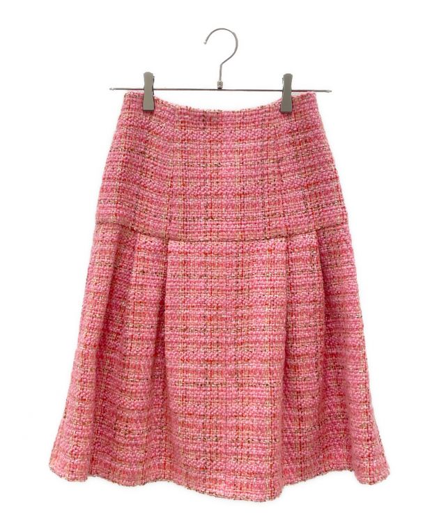 CHANEL ツイードスカート 中古・古着通販】CHANEL (シャネル) ツイードスカート ピンク サイズ