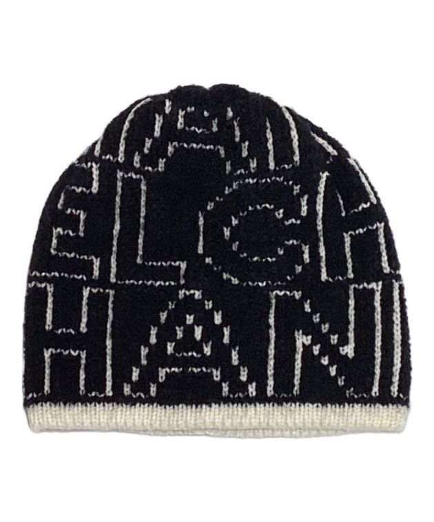 中古・古着通販】CHANEL (シャネル) カシミヤ混ロゴニット帽 ブラック 