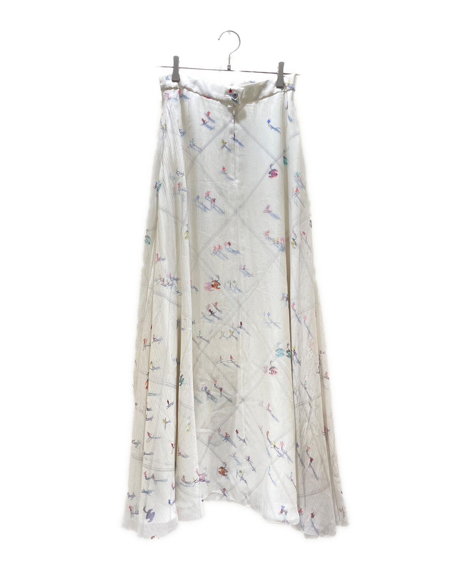 中古・古着通販】CHANEL (シャネル) ロングスカート ホワイト サイズ