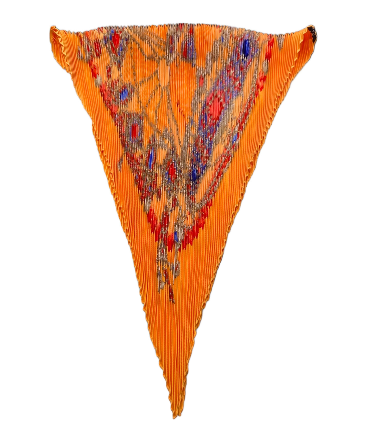 中古・古着通販】HERMES (エルメス) プリーツスカーフ オレンジ