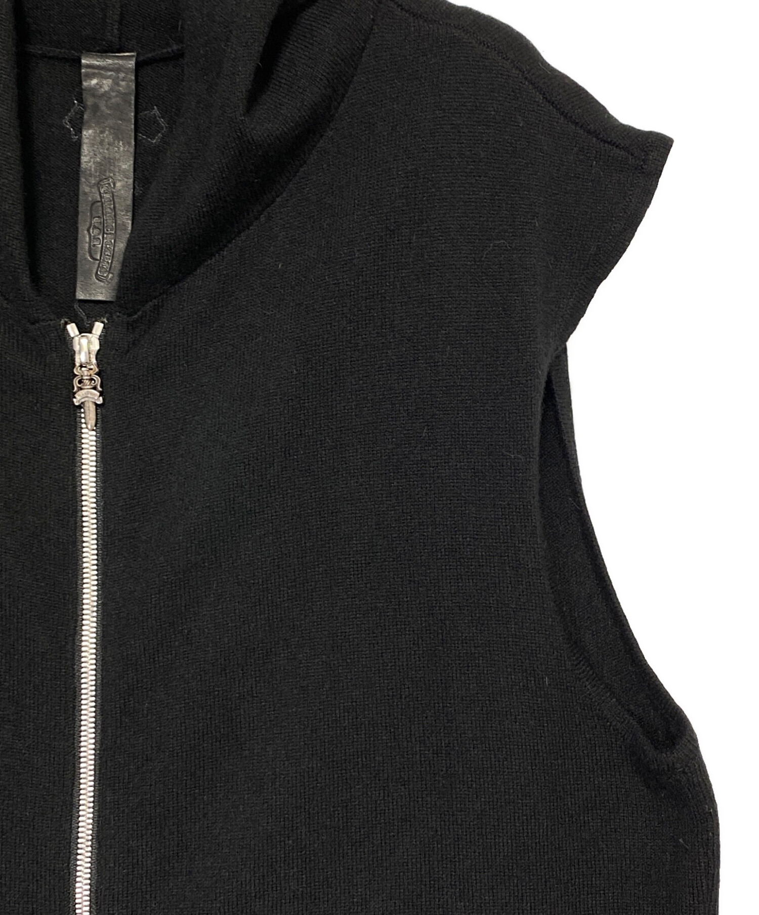 ■ Chrome Hearts ダガージップ　アルパカニット ベスト 45640 中古・古着通販】CHROME HEARTS (クロムハーツ) カシミヤジップニット