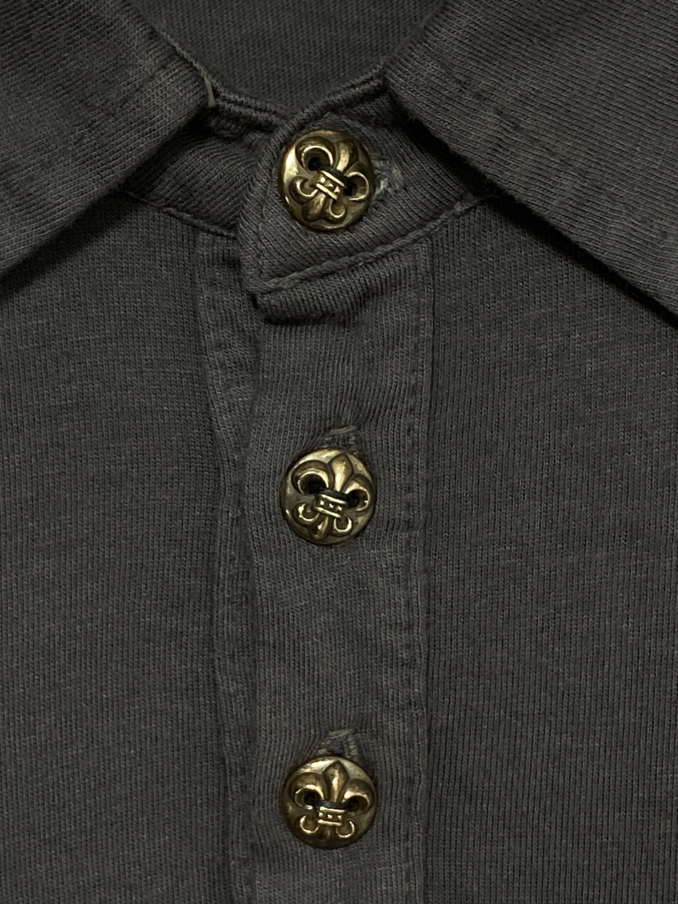 中古・古着通販】CHROME HEARTS (クロムハーツ) ポロシャツ グレー