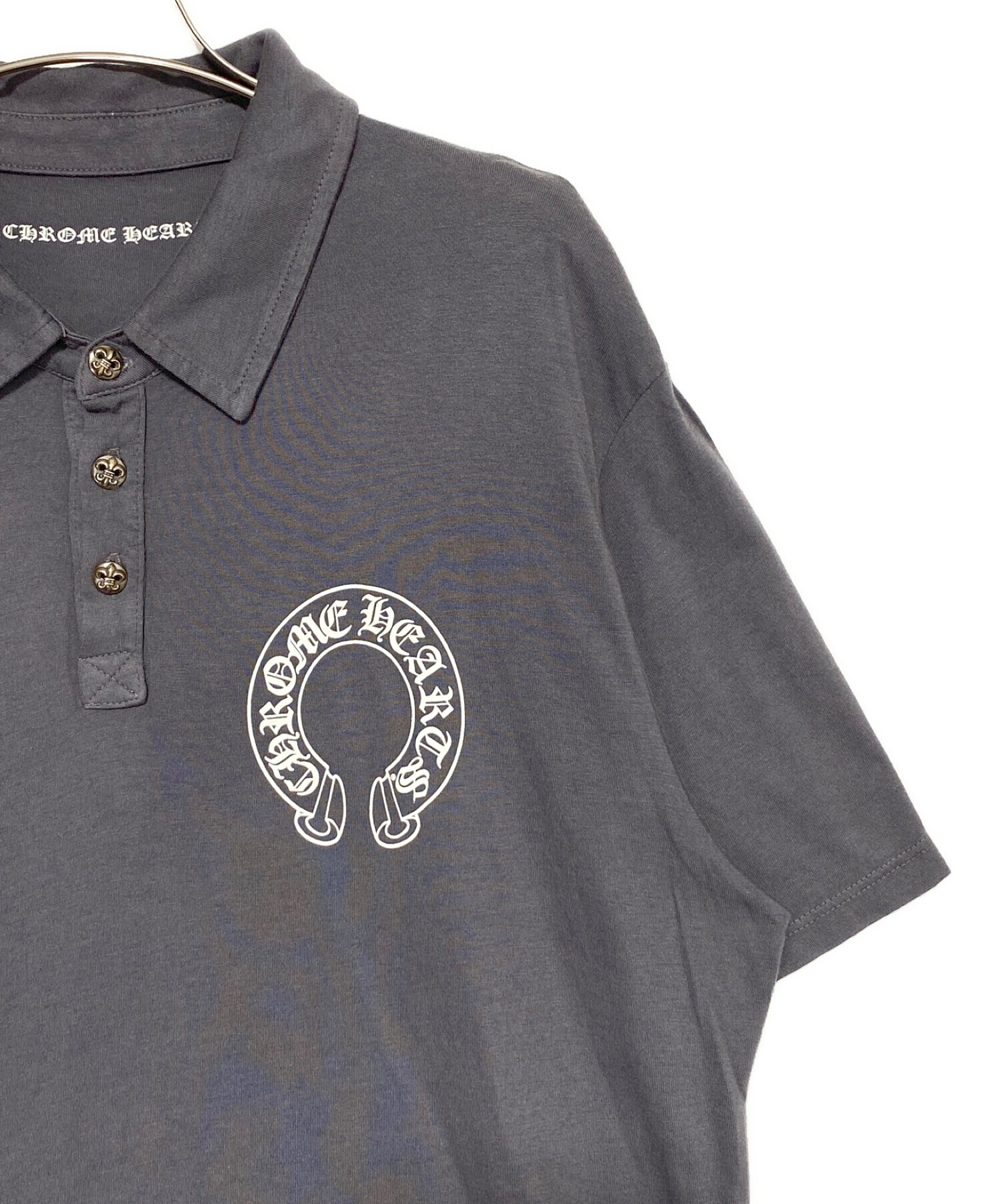 クロムハーツ ポロシャツ 中古・古着通販】CHROME HEARTS (クロムハーツ) ポロシャツ グレー