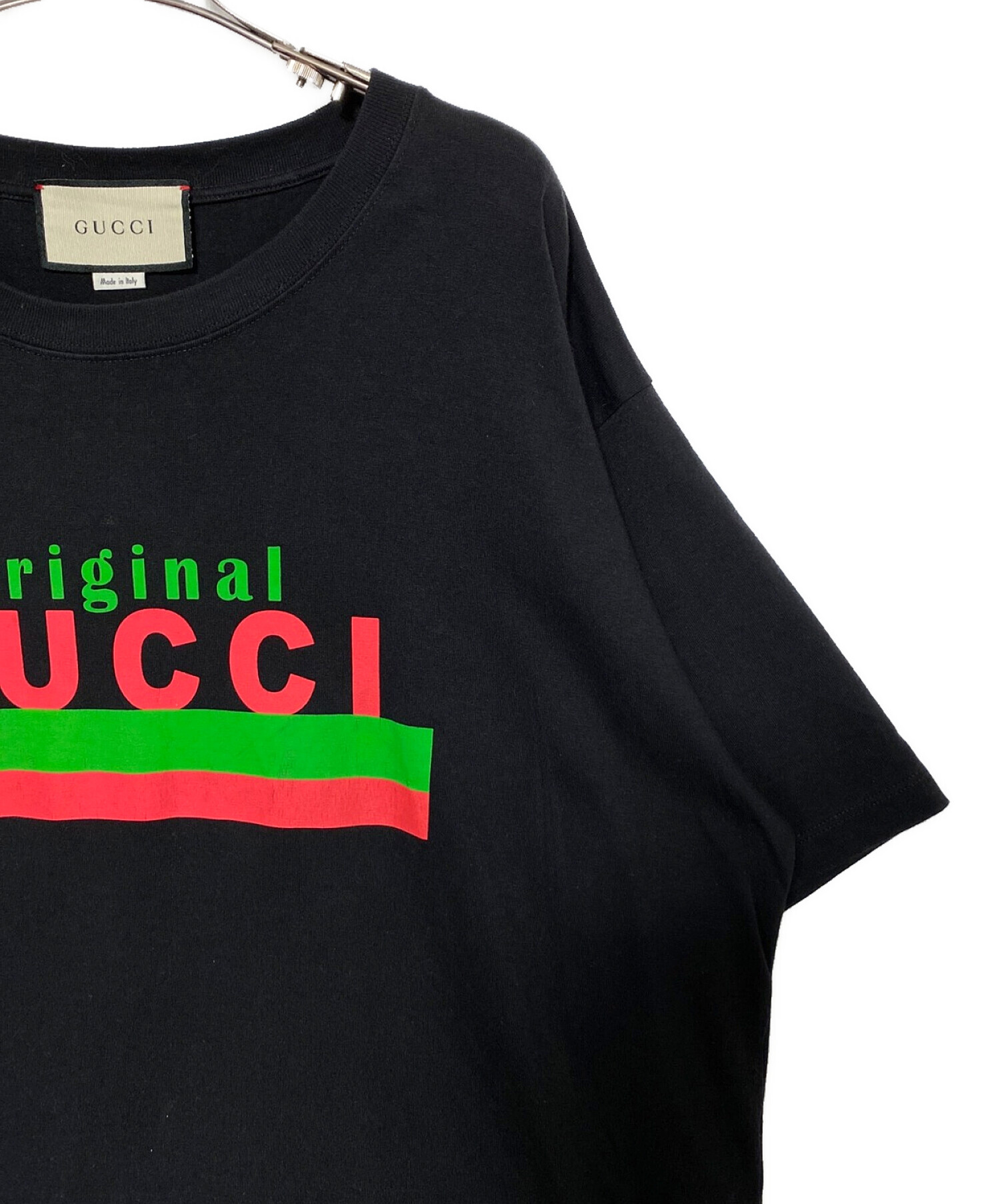 中古・古着通販】GUCCI (グッチ) プリントロゴオーバーサイズTシャツ 