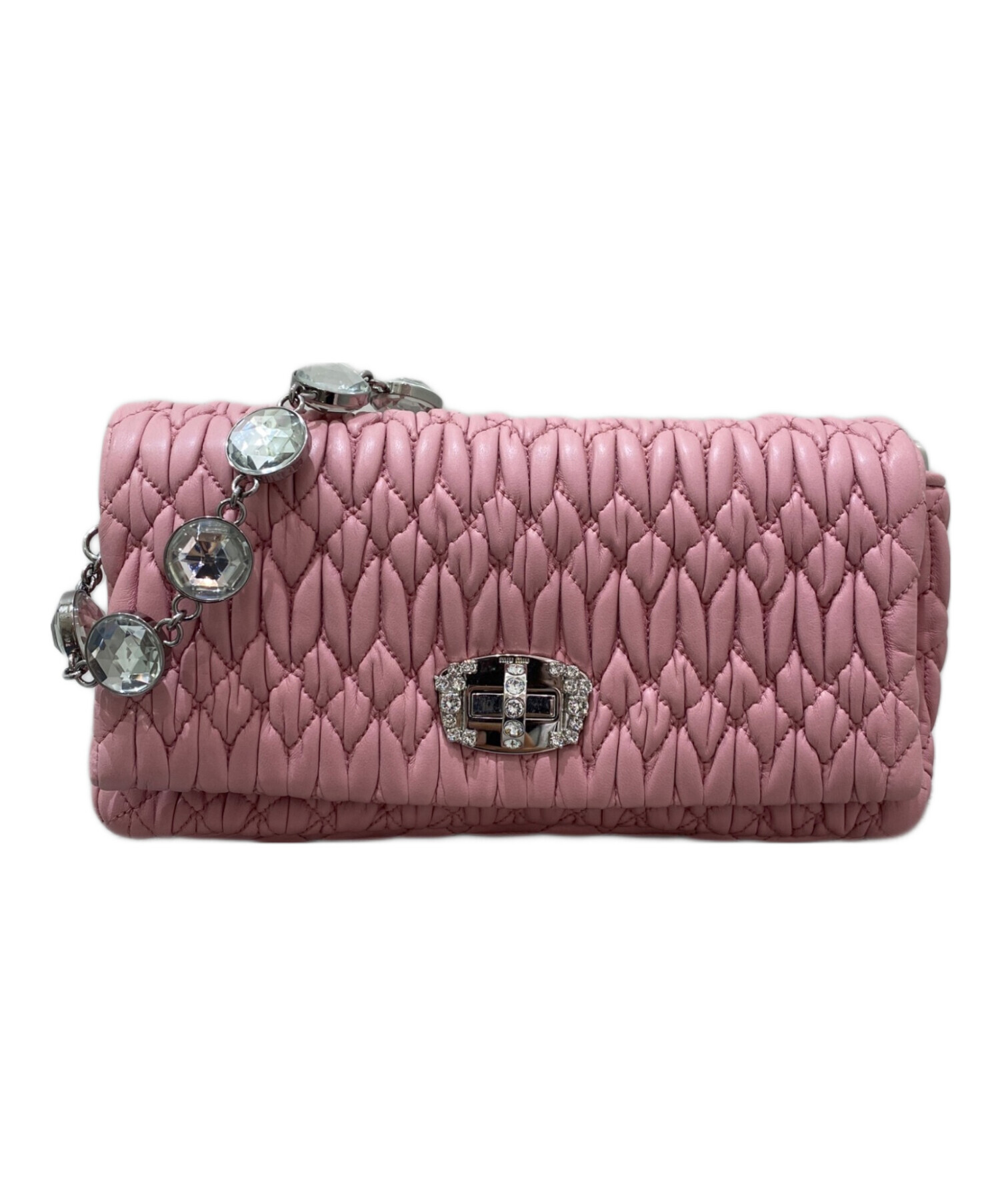 中古・古着通販】MIU MIU (ミュウミュウ) ナッパクリスタルチェーン