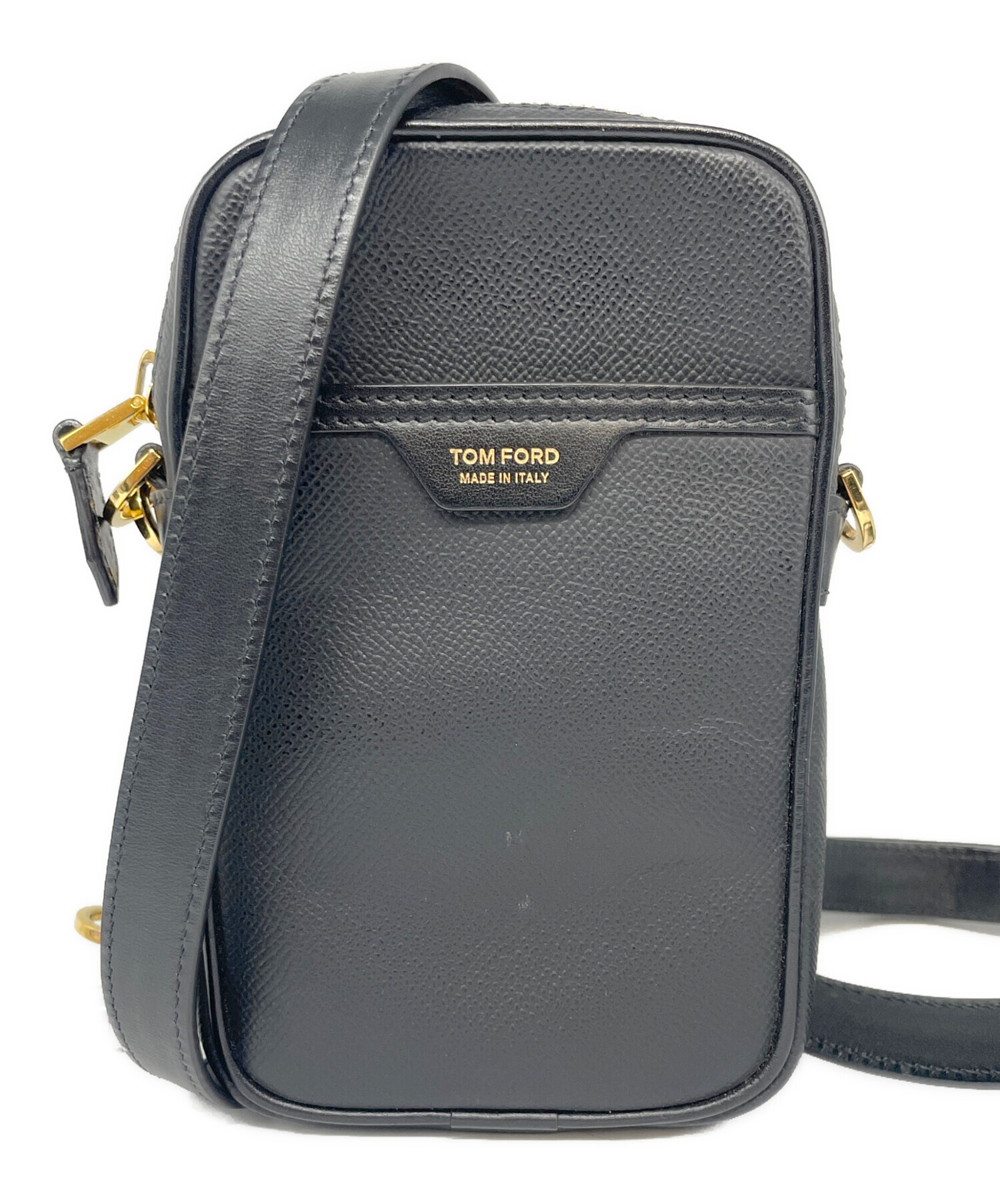 TOM FORD ブラックレザー サコッシュ