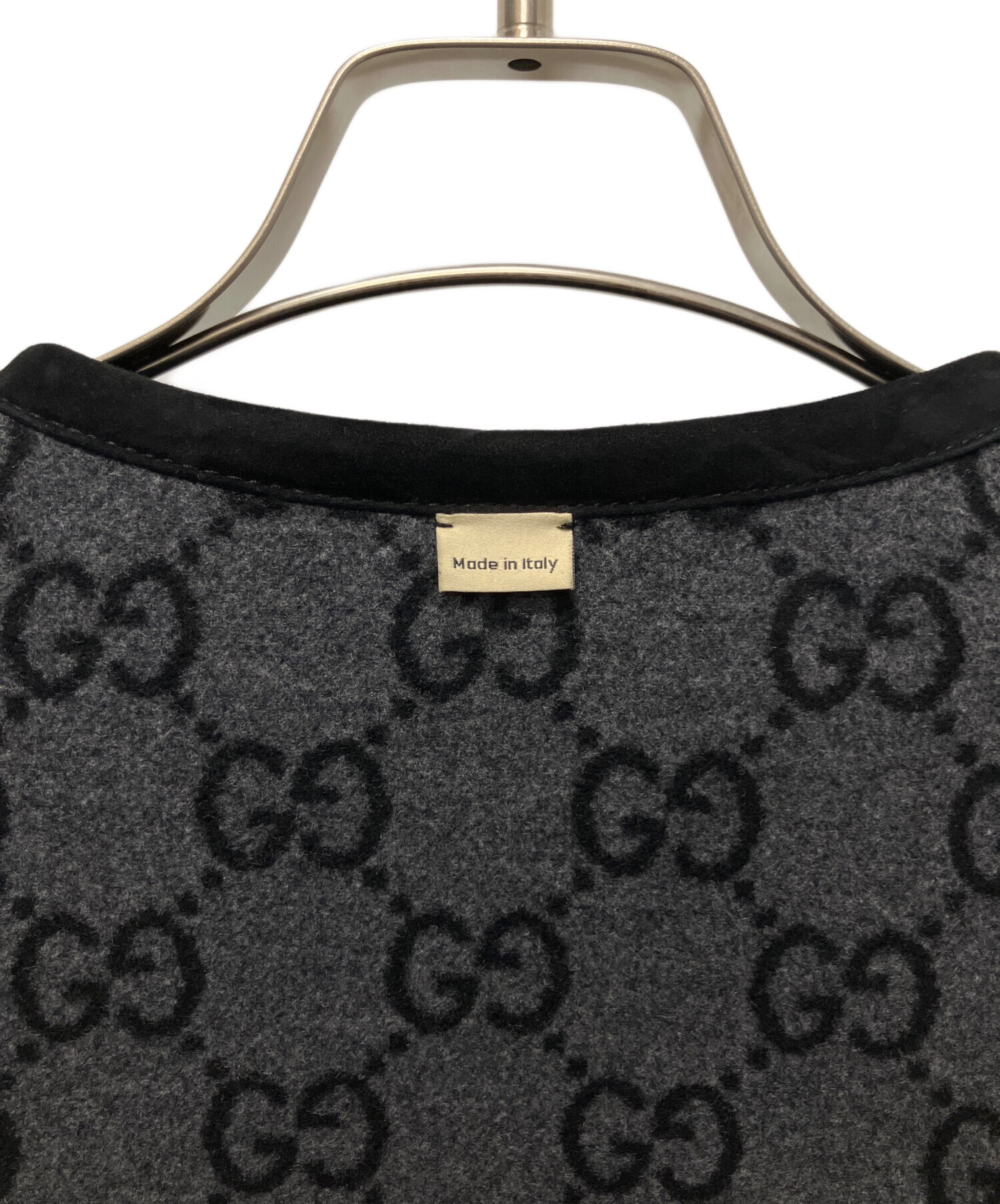 中古・古着通販】GUCCI (グッチ) リバーシブルケープコート ブラック