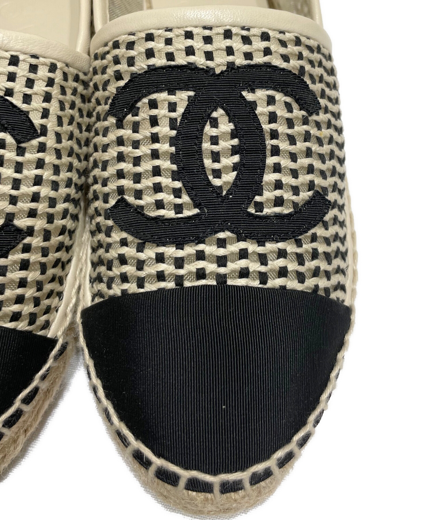 中古・古着通販】CHANEL (シャネル) エスパドリーユスリッポン 中古・古着通販】CHANEL (シャネル) エスパドリーユスリッポン